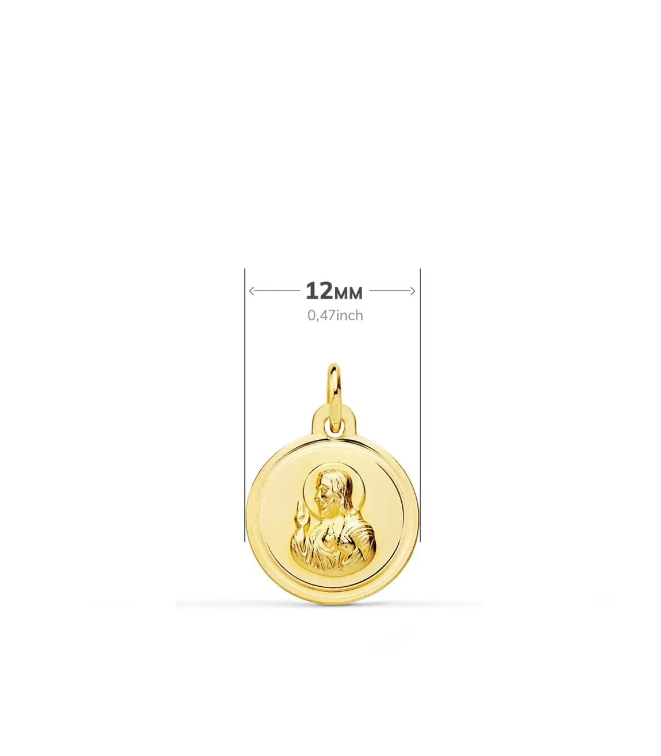 Escapulario V. Carmen Y C. Jesus Oro 18K 12 Mm Bisel<Alda Joyeros Fashion