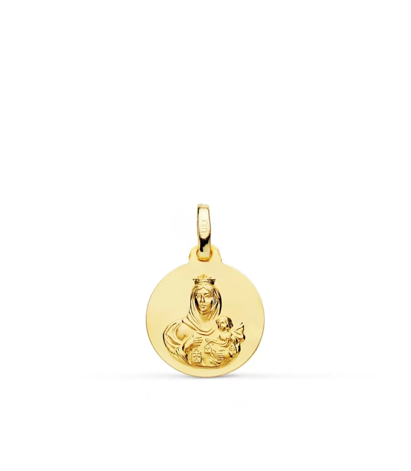 Escapulario V. Carmen Y C. Jesus Oro 18K 14 Mm<Alda Joyeros Best Sale