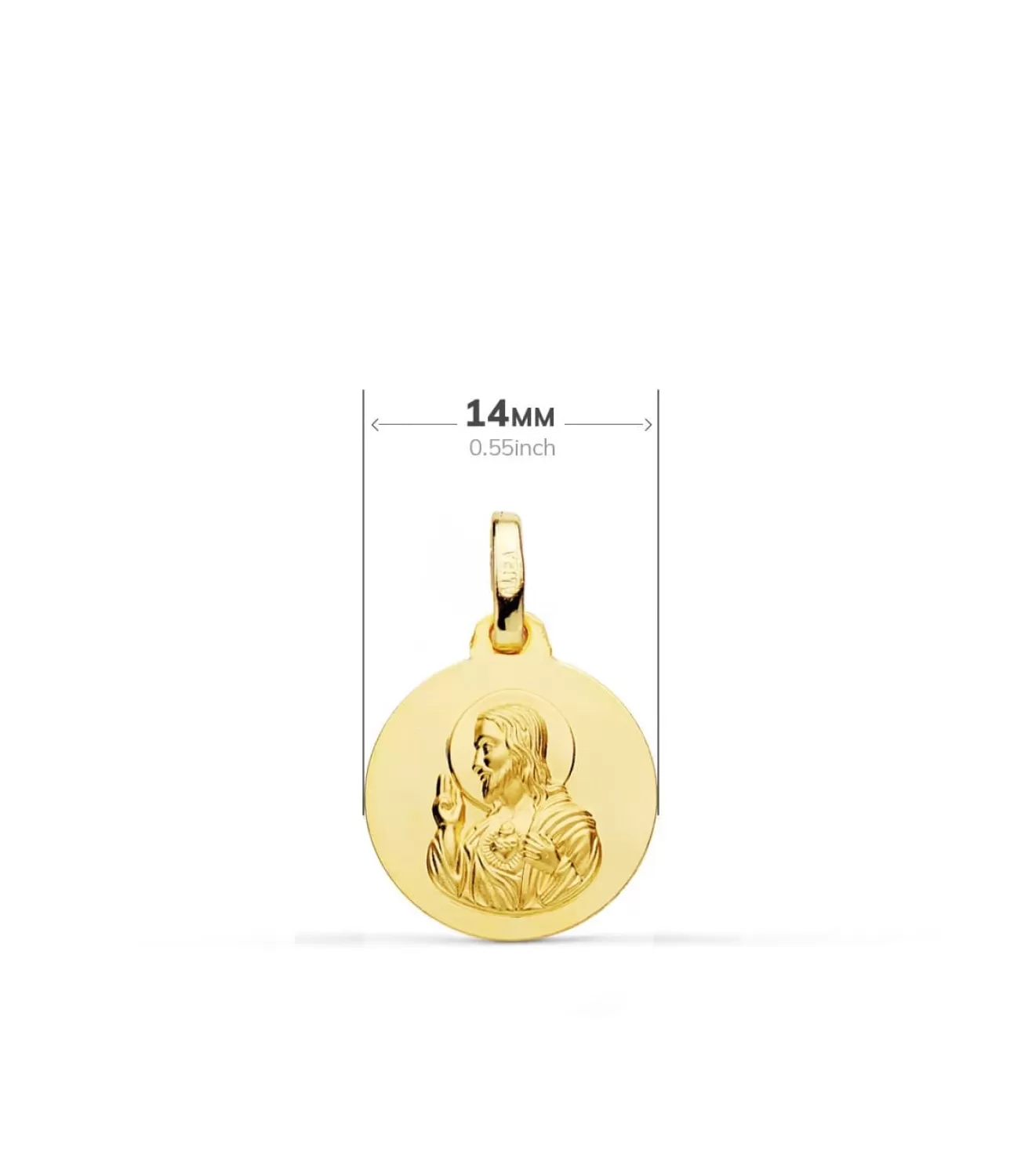 Escapulario V. Carmen Y C. Jesus Oro 18K 14 Mm<Alda Joyeros Best Sale