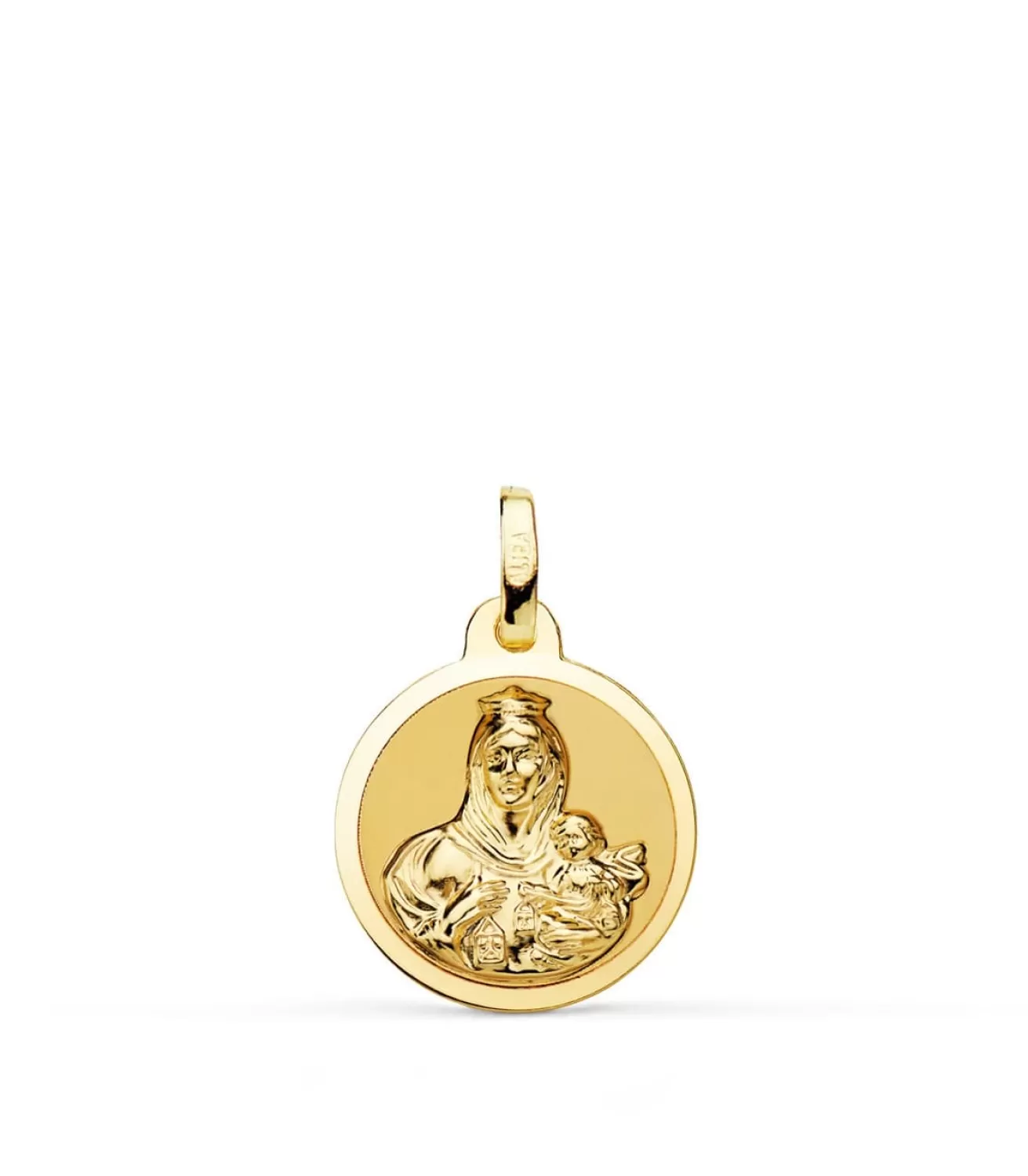 Escapulario V. Carmen Y C. Jesus Oro 18K 14 Mm Brillo<Alda Joyeros Hot