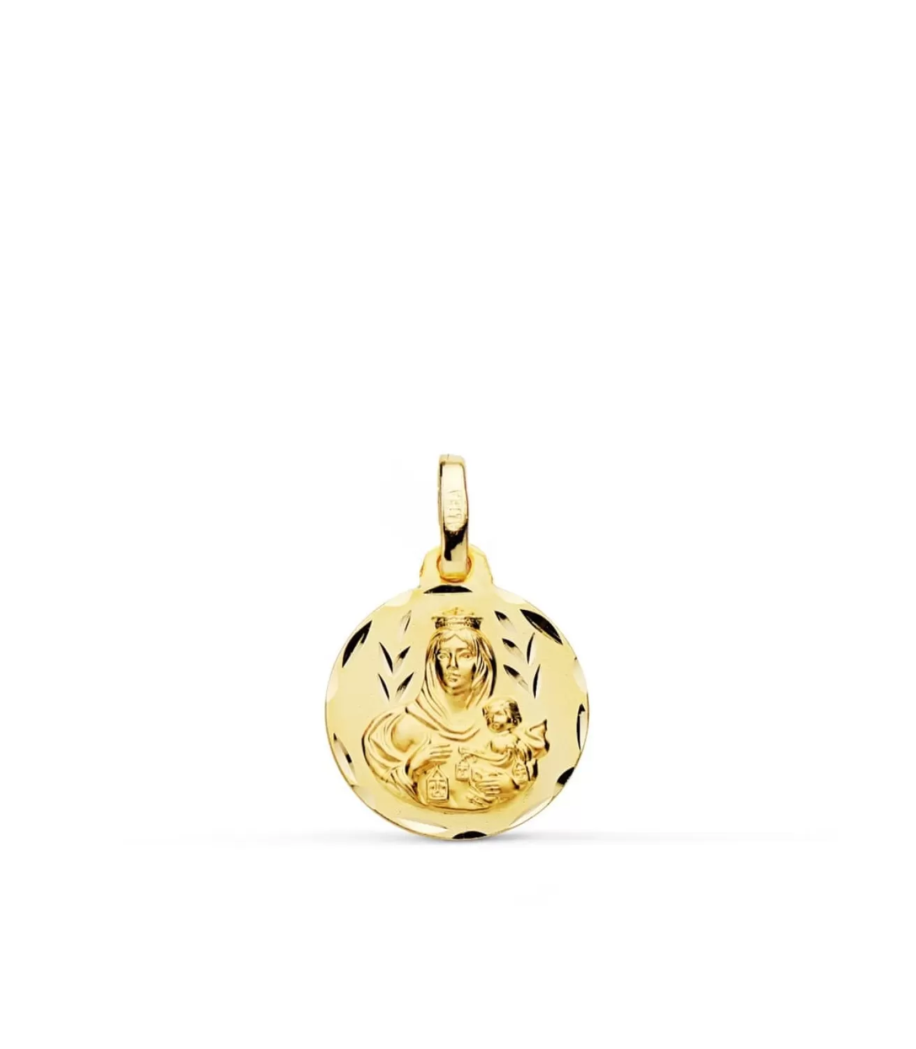 Escapulario V. Carmen Y C. Jesus Oro 18K 14Mm Tallado<Alda Joyeros Best