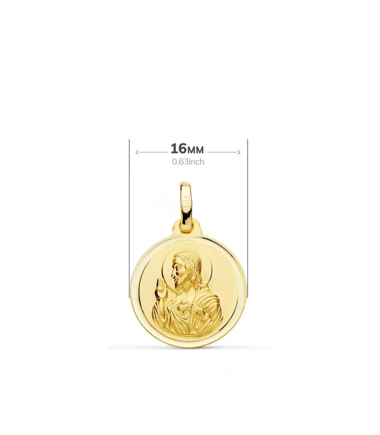 Escapulario V. Carmen Y C. Jesus Oro 18K 16 Mm Bisel<Alda Joyeros Outlet