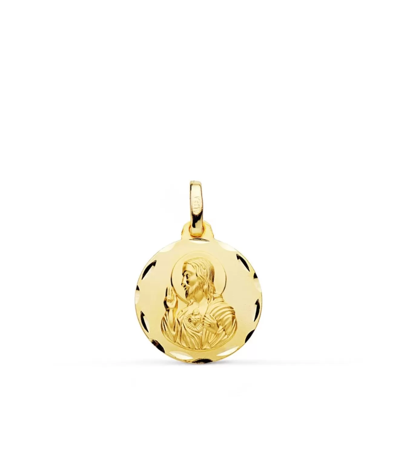 Escapulario V. Carmen Y C. Jesus Oro 18K 16Mm Tallado<Alda Joyeros Cheap