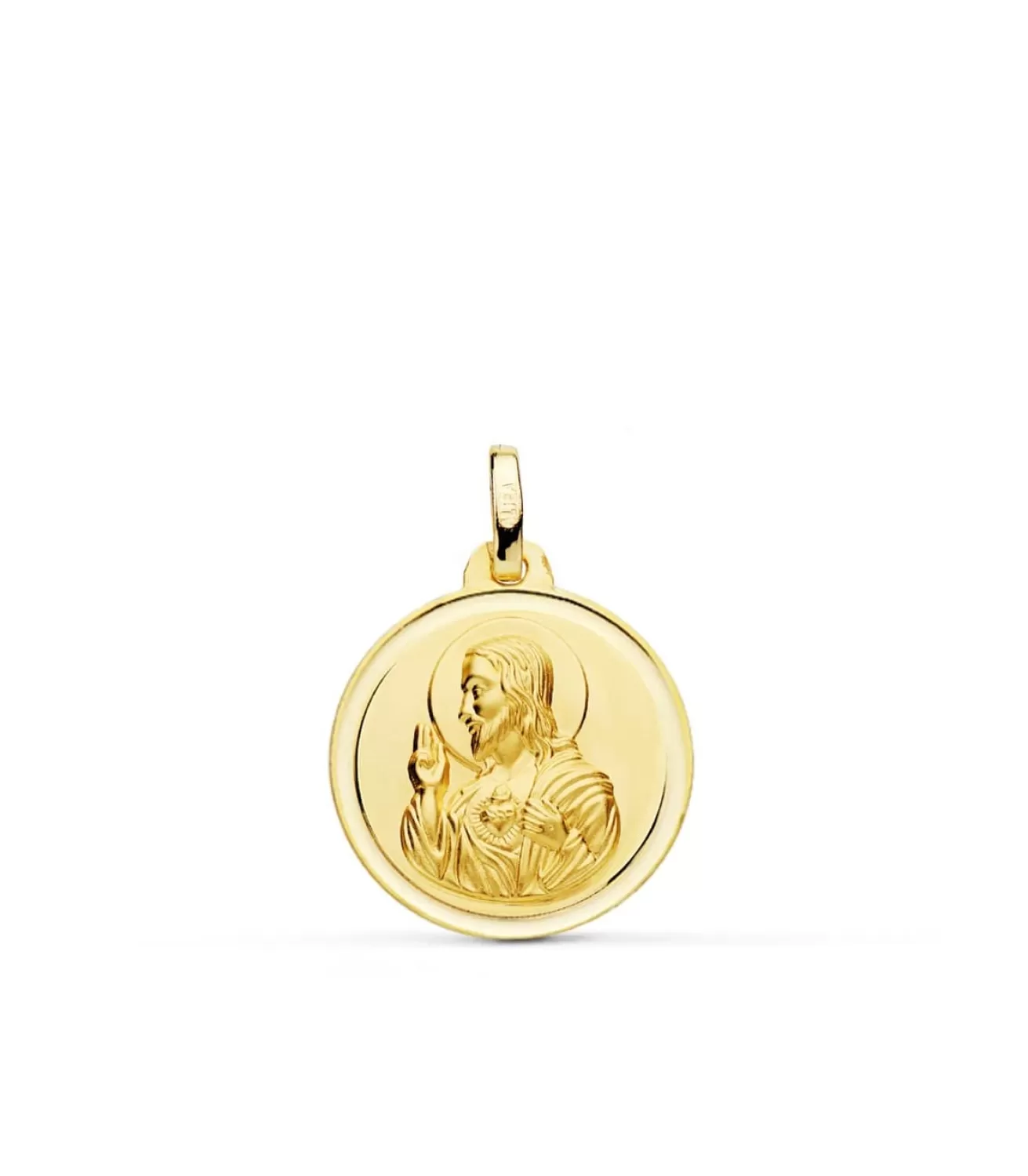 Escapulario V. Carmen Y C. Jesus Oro 18K 18 Mm Bisel<Alda Joyeros Clearance