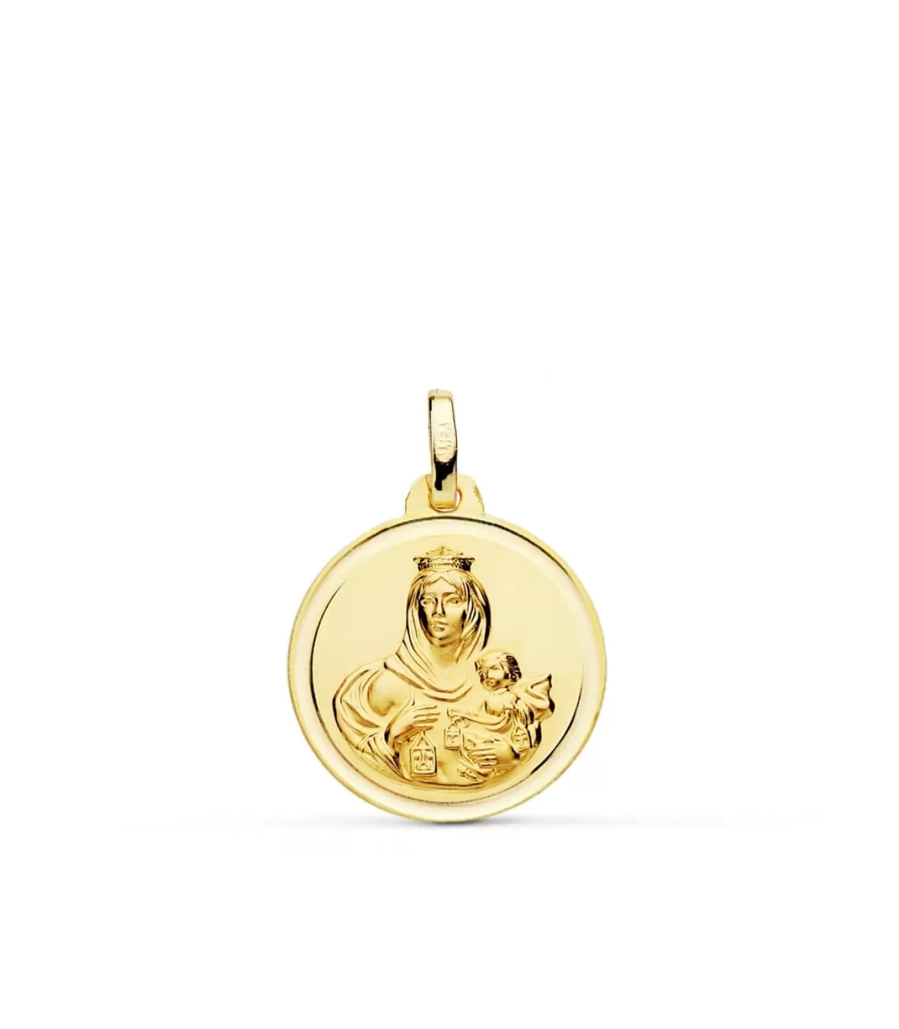 Escapulario V. Carmen Y C. Jesus Oro 18K 18 Mm Bisel<Alda Joyeros Clearance