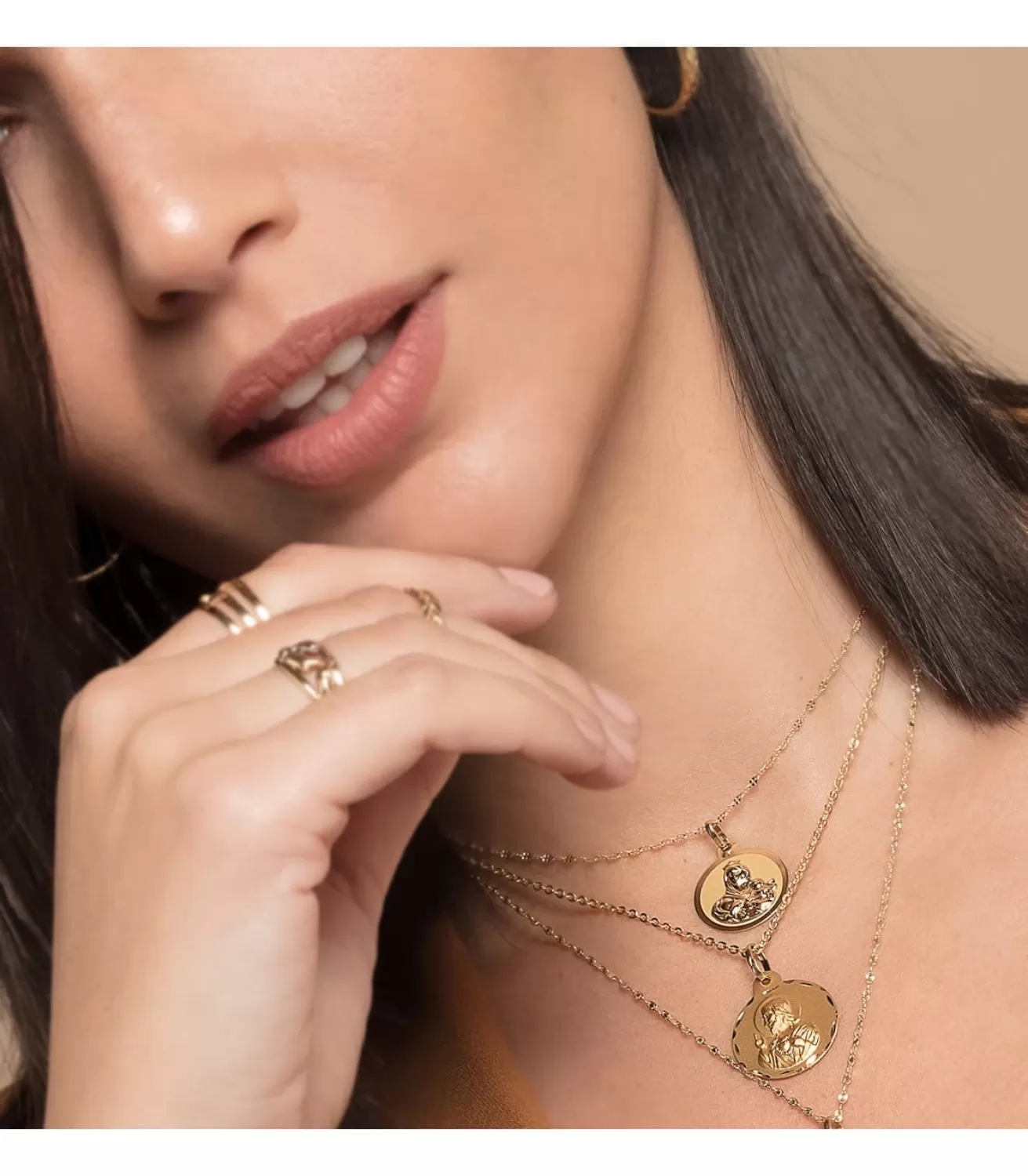 Escapulario V. Carmen Y C. Jesus Oro 18K 18 Mm Brillo<Alda Joyeros Best Sale