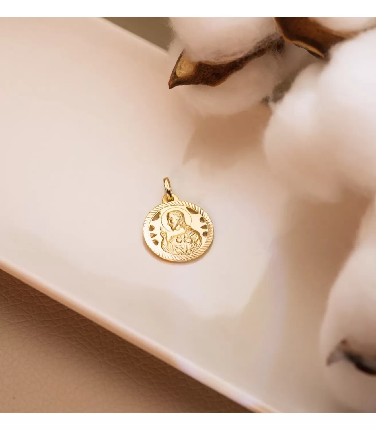 Escapulario V. Carmen Y C. Jesus Oro 18K 18 Mm Helice<Alda Joyeros Best Sale