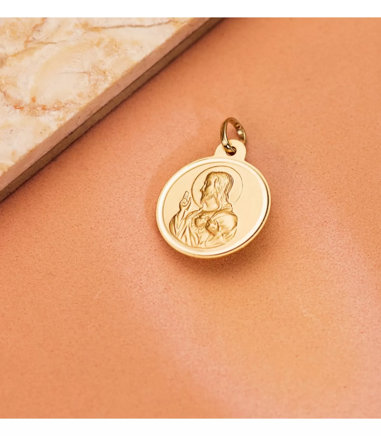 Escapulario V. Carmen Y C. Jesus Oro 18K 20 Mm Bisel<Alda Joyeros Flash Sale