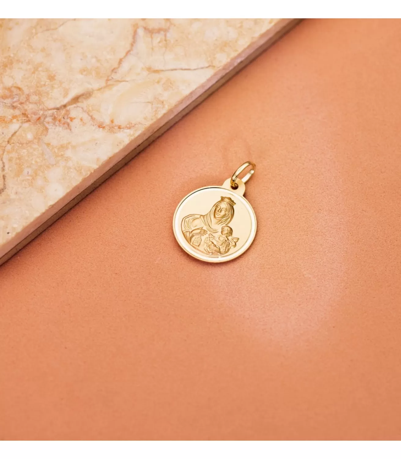 Escapulario V. Carmen Y C. Jesus Oro 18K 20 Mm Bisel<Alda Joyeros Flash Sale