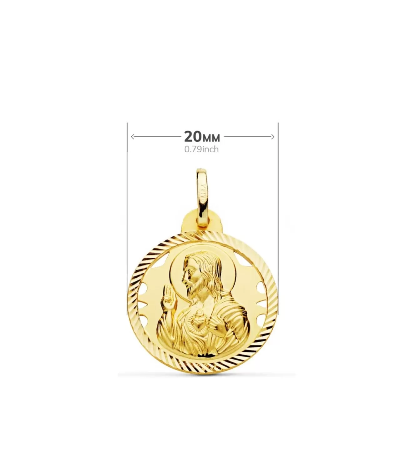 Escapulario V. Carmen Y C. Jesus Oro 18K 20 Mm Calado<Alda Joyeros Best Sale