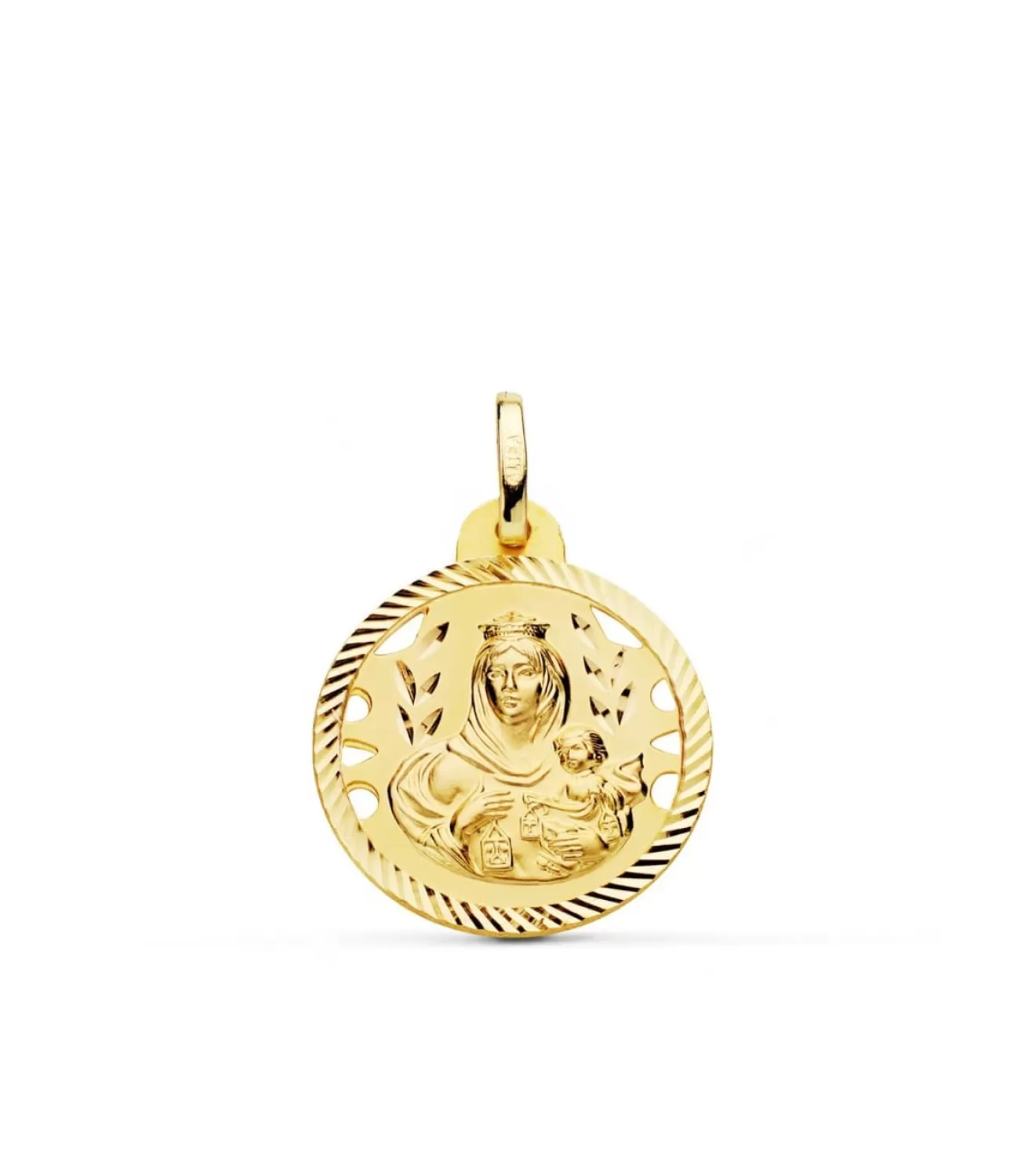 Escapulario V. Carmen Y C. Jesus Oro 18K 20 Mm Calado<Alda Joyeros Best Sale