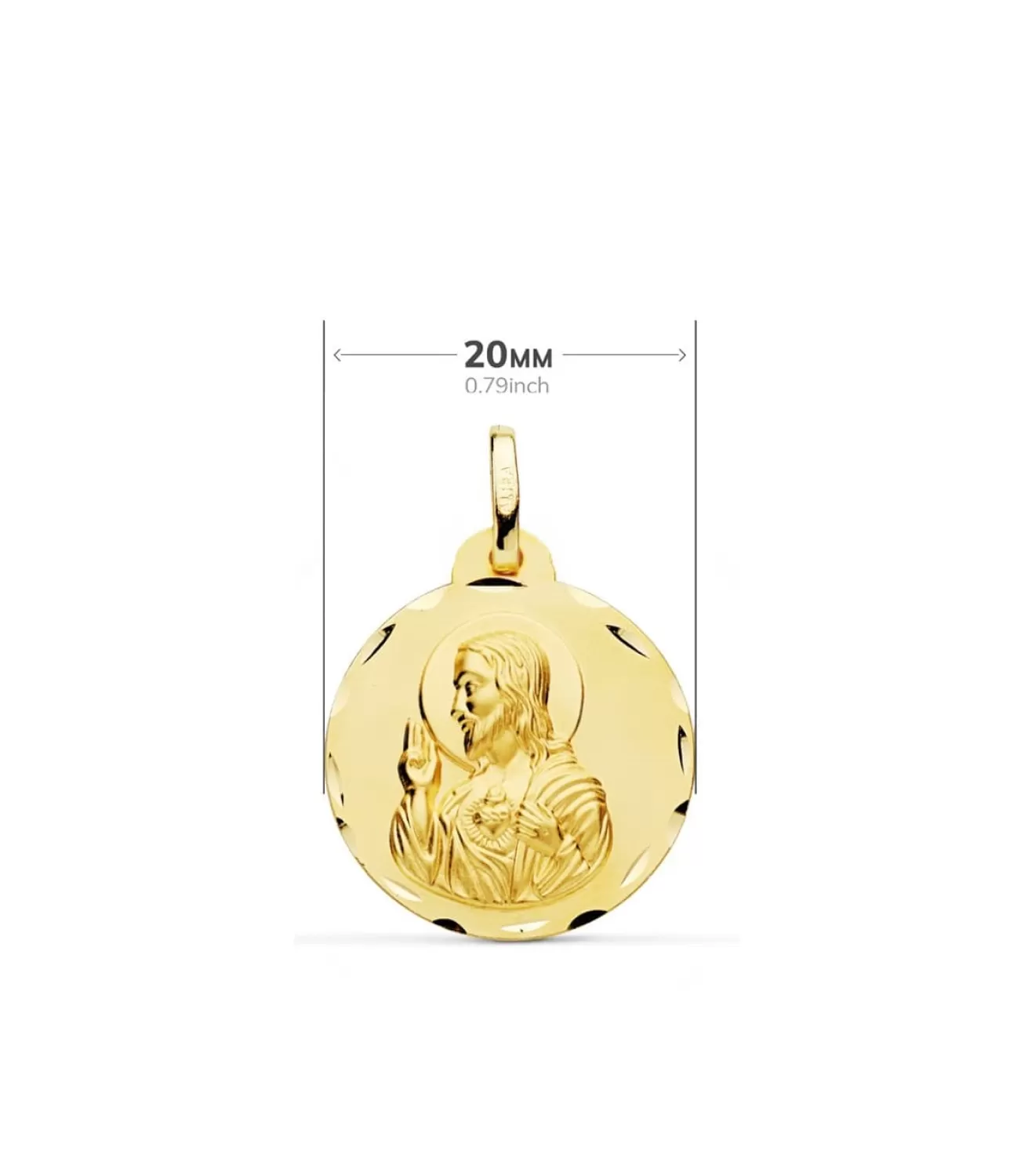Escapulario V. Carmen Y C. Jesus Oro 18K 20Mm Tallado<Alda Joyeros Outlet