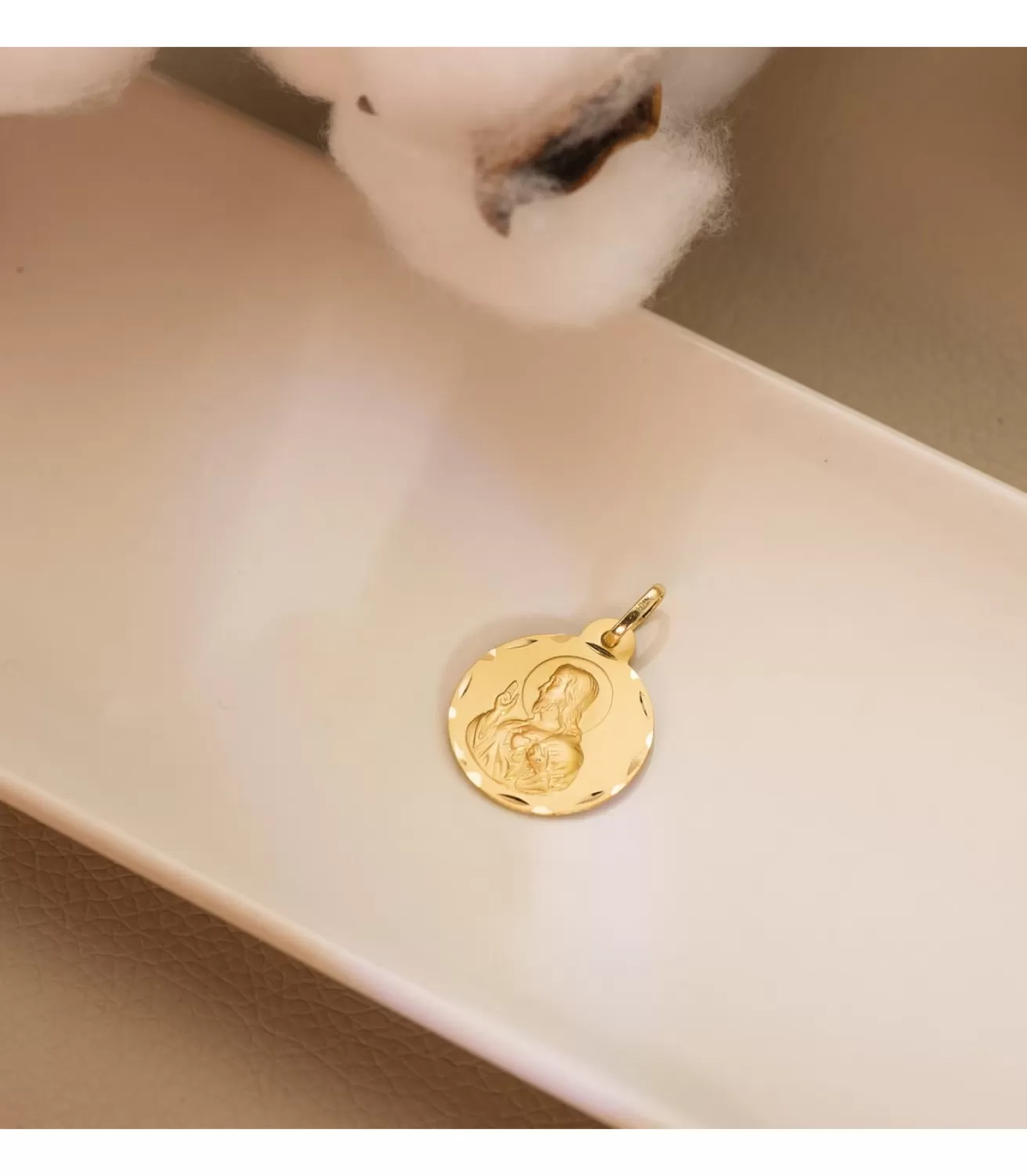 Escapulario V. Carmen Y C. Jesus Oro 18K 20Mm Tallado<Alda Joyeros Outlet