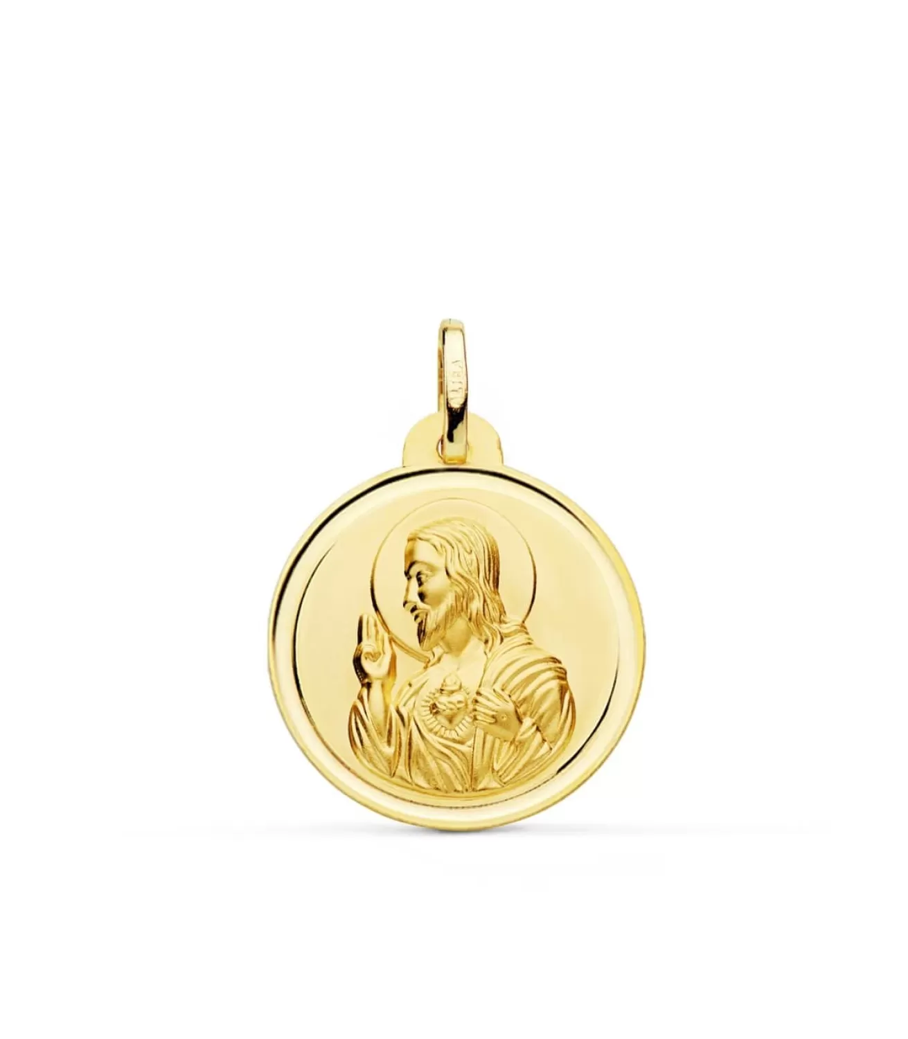 Escapulario V. Carmen Y C. Jesus Oro 18K 22 Mm Bisel<Alda Joyeros Cheap