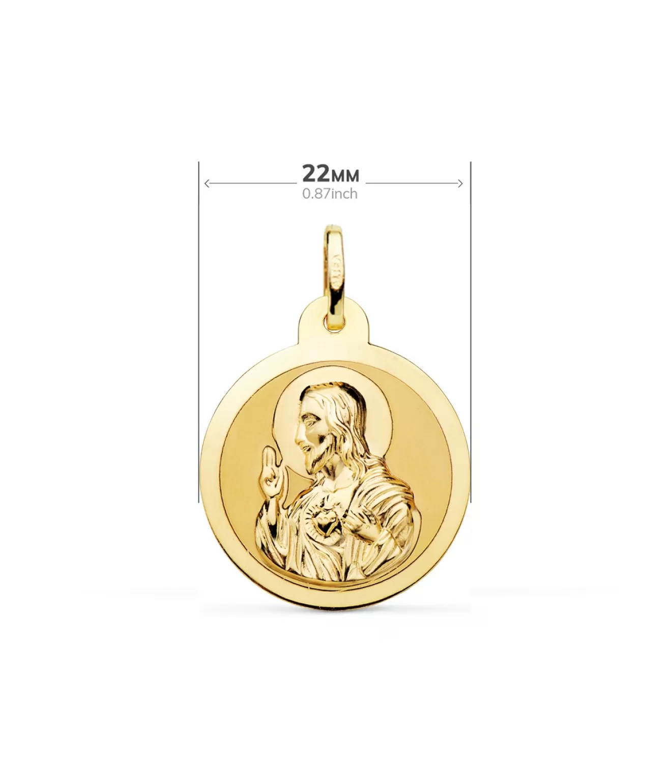 Escapulario V. Carmen Y C. Jesus Oro 18K 22 Mm Brillo<Alda Joyeros Fashion