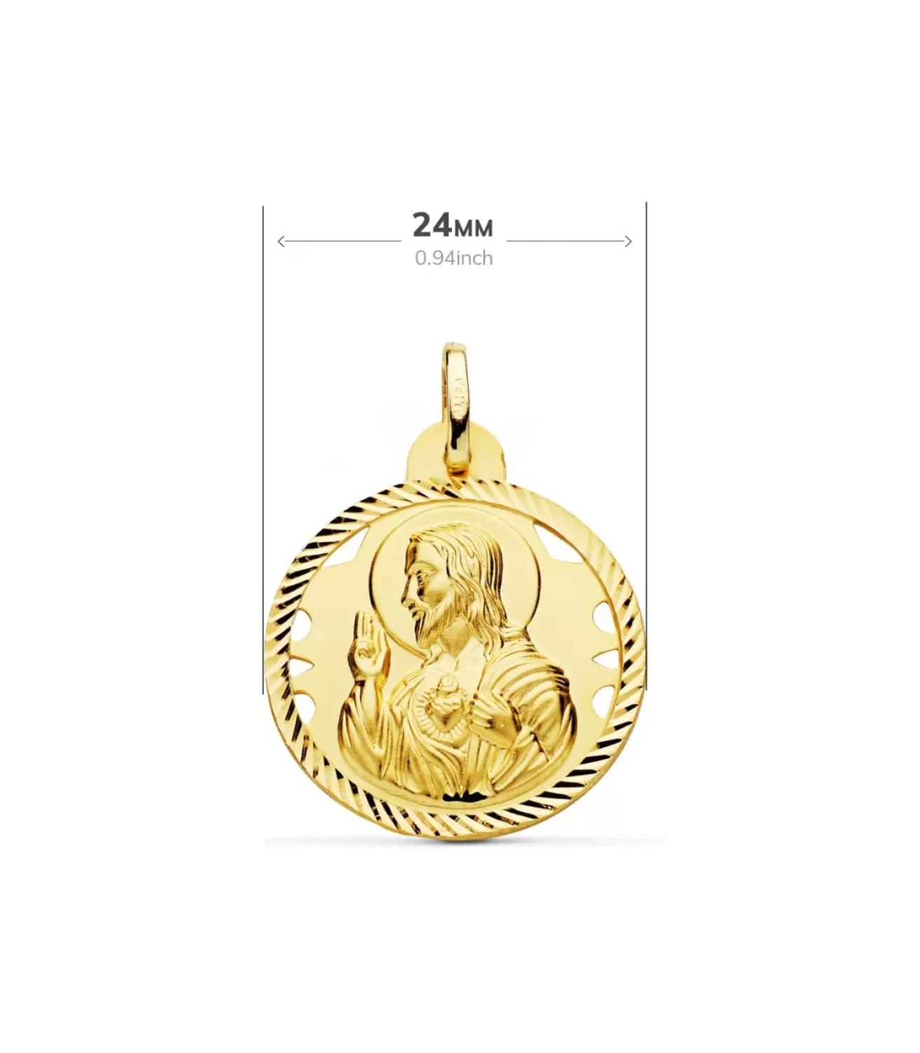 Escapulario V. Carmen Y C. Jesus Oro 18K 24 Mm Calado<Alda Joyeros Outlet