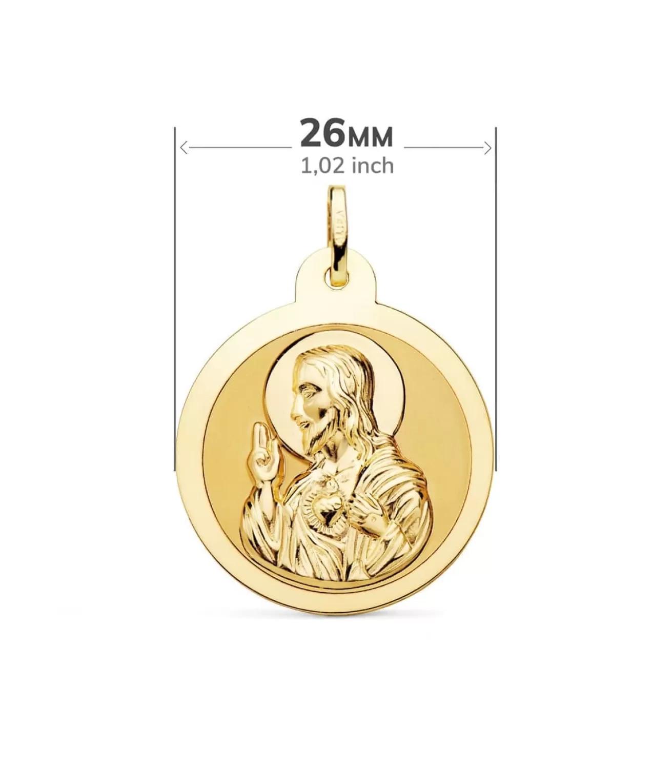 Escapulario V. Carmen Y C. Jesus Oro 18K 26 Mm Brillo<Alda Joyeros Hot