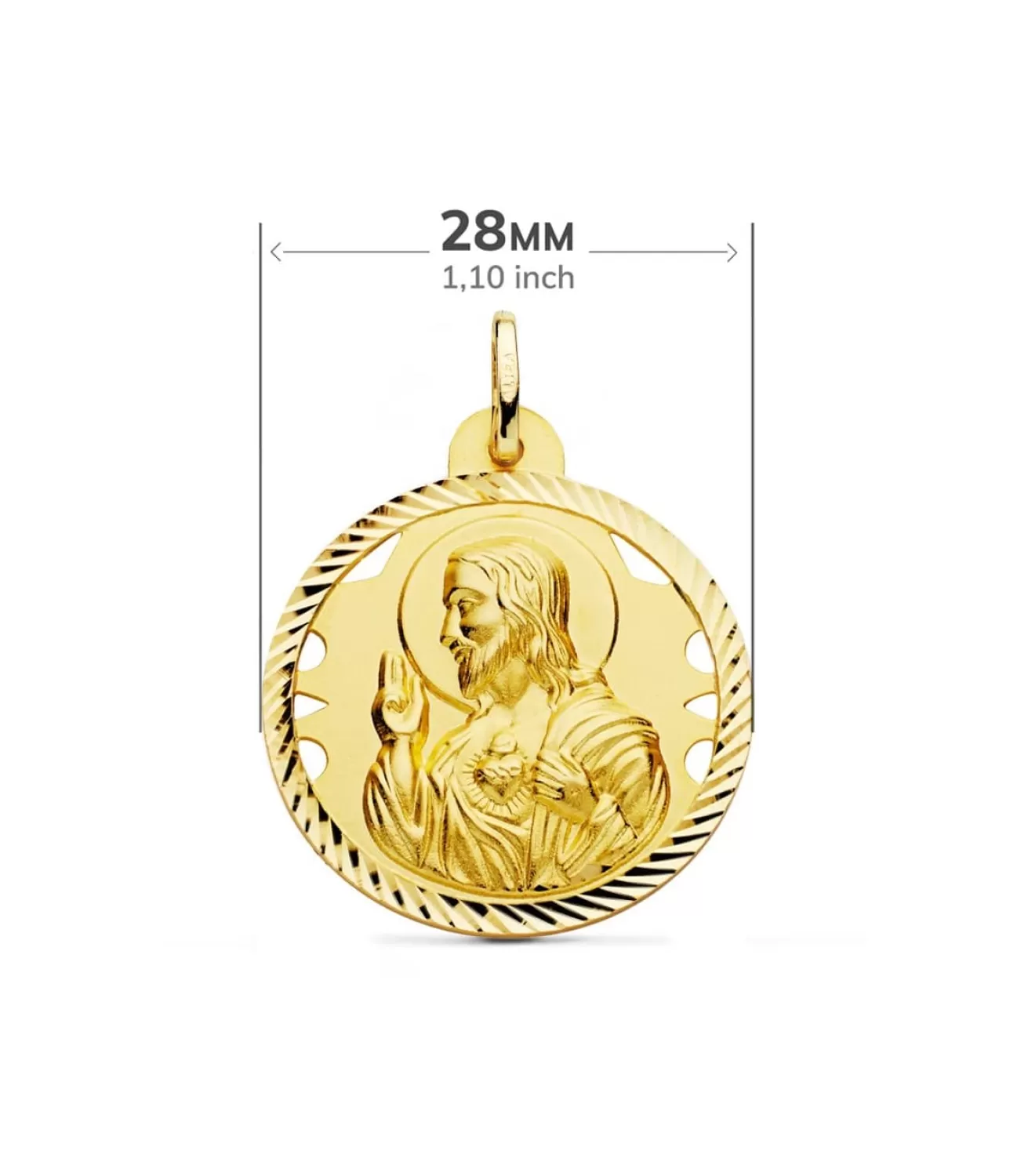 Escapulario V. Carmen Y C. Jesus Oro 18K 28 Mm Calado<Alda Joyeros Outlet