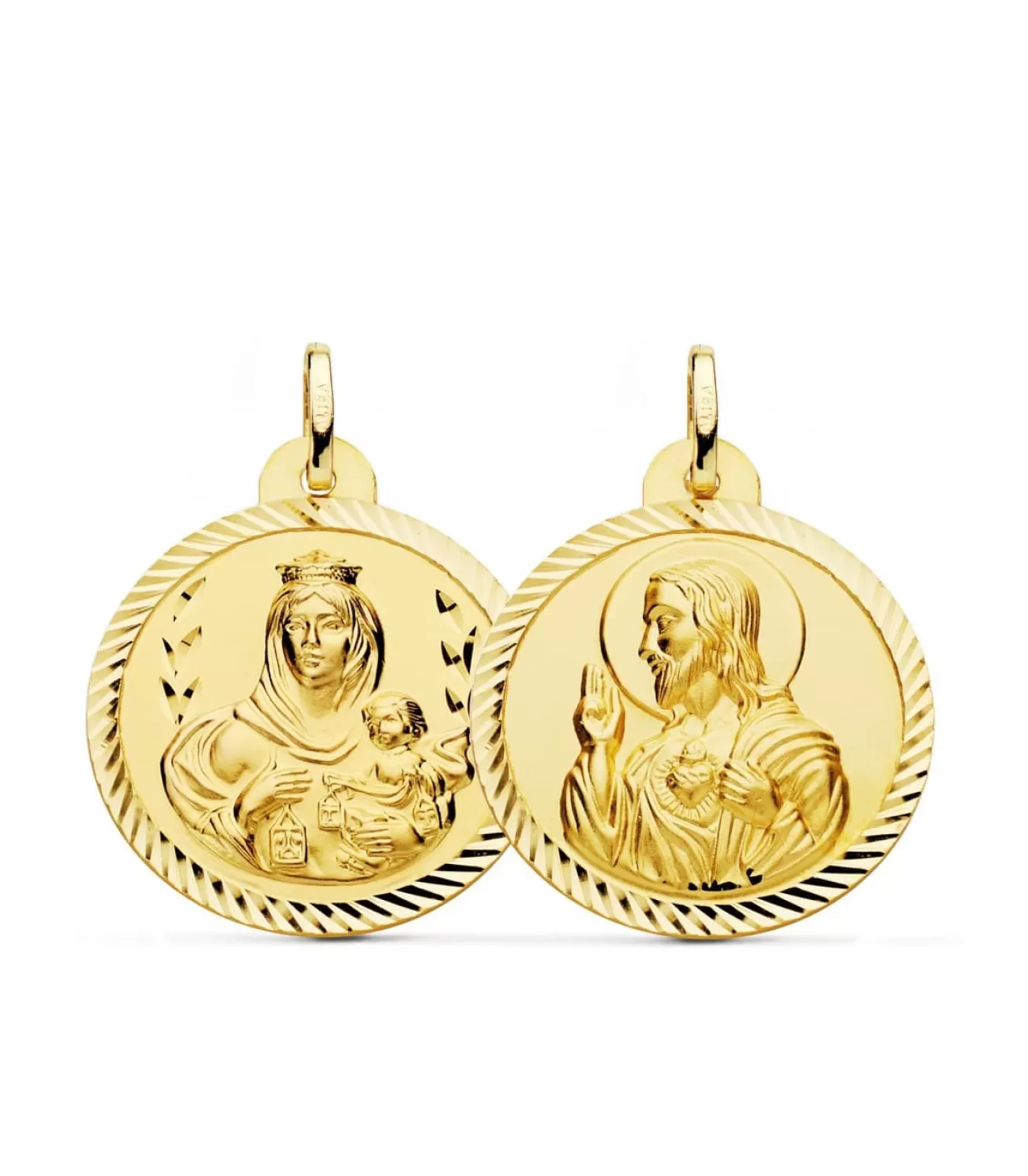 Escapulario V. Carmen Y C. Jesus Oro 18K Helice 26 Mm<Alda Joyeros Flash Sale