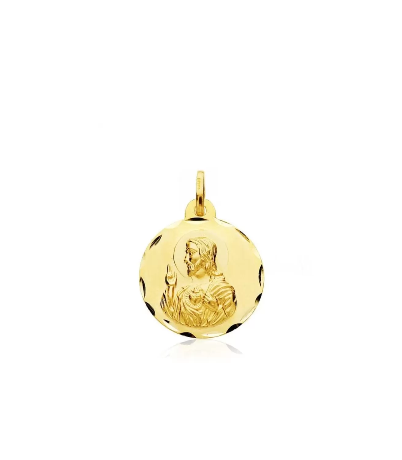 Escapulario V. De La Cabeza De Zujar Y Corazon De Jesus Oro 18K 18 Mm<Alda Joyeros New