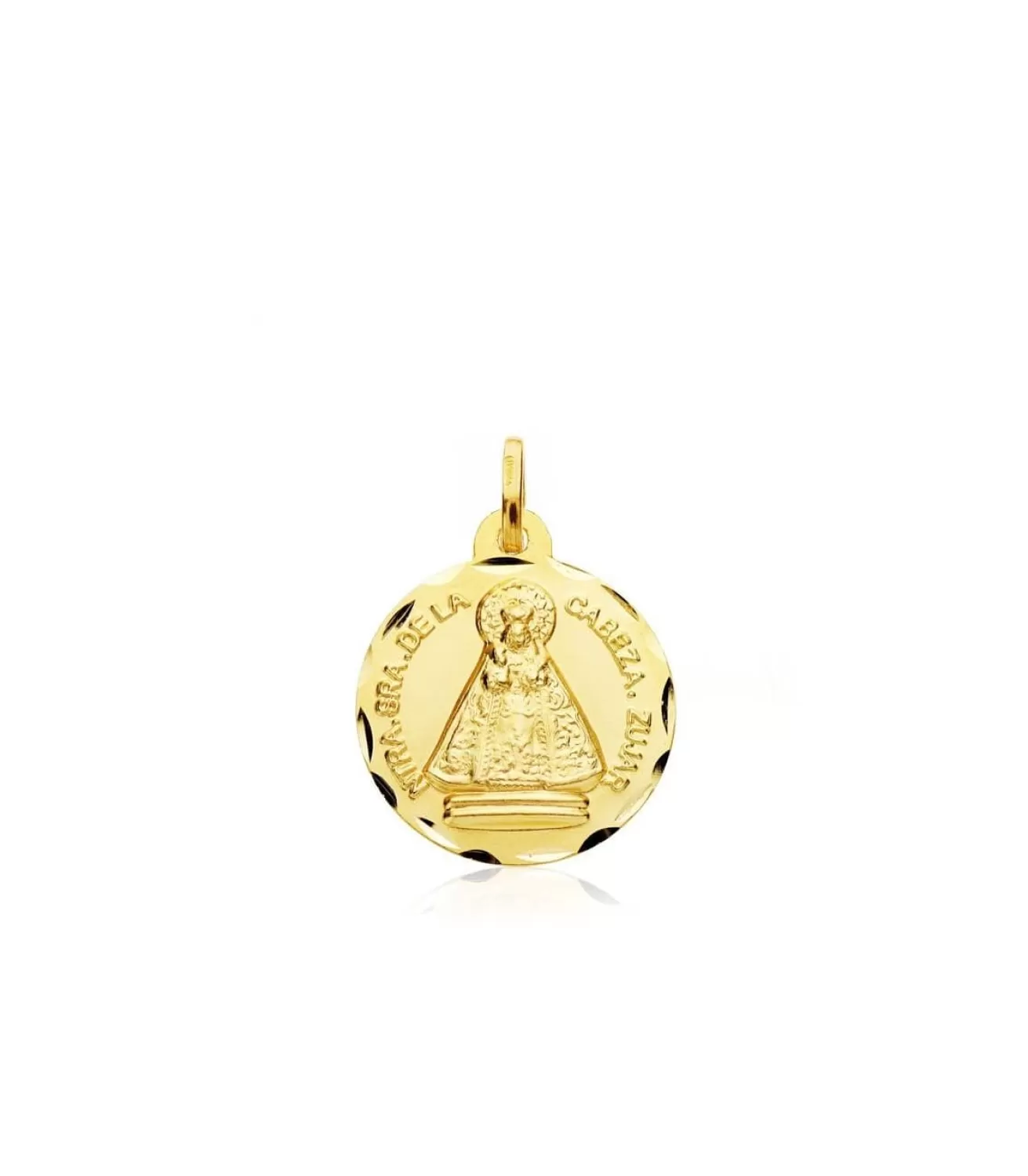 Escapulario V. De La Cabeza De Zujar Y Corazon De Jesus Oro 18K 18 Mm<Alda Joyeros New
