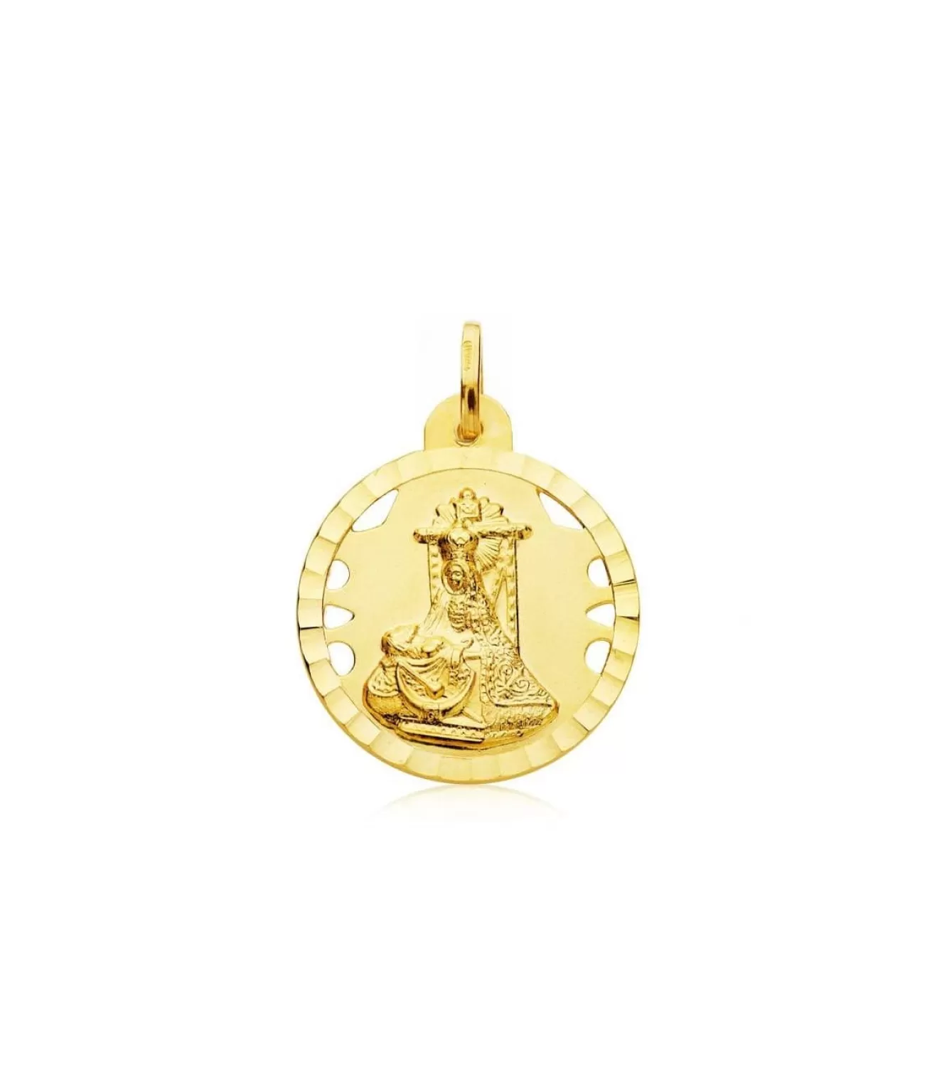 Escapulario V. De Las Angustias Y Corazon De Jesus Oro 18K 22 Mm Calado<Alda Joyeros New