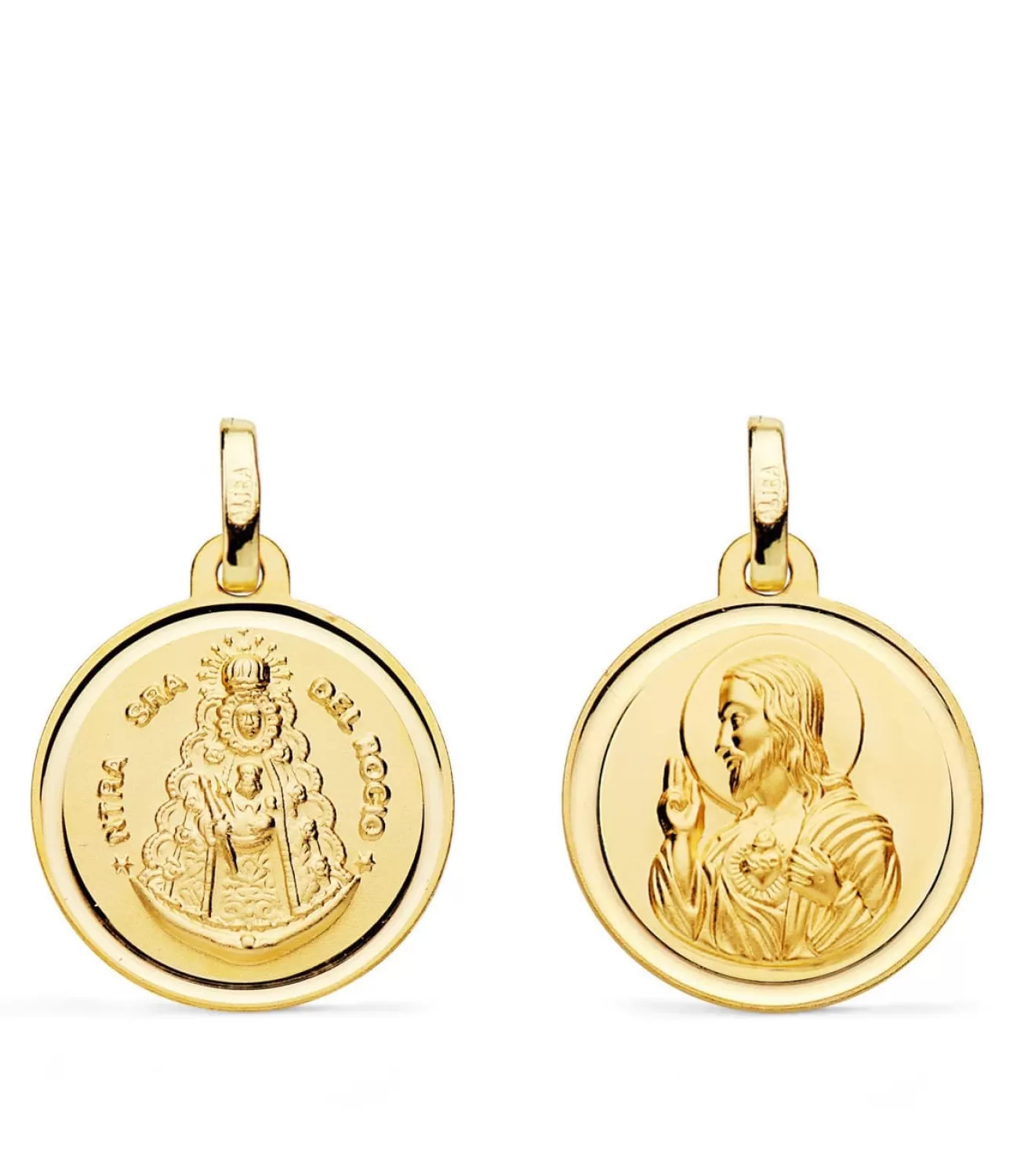 Escapulario V. Del Rocio Y C. Jesus Oro 18K 18 Mm<Alda Joyeros Online
