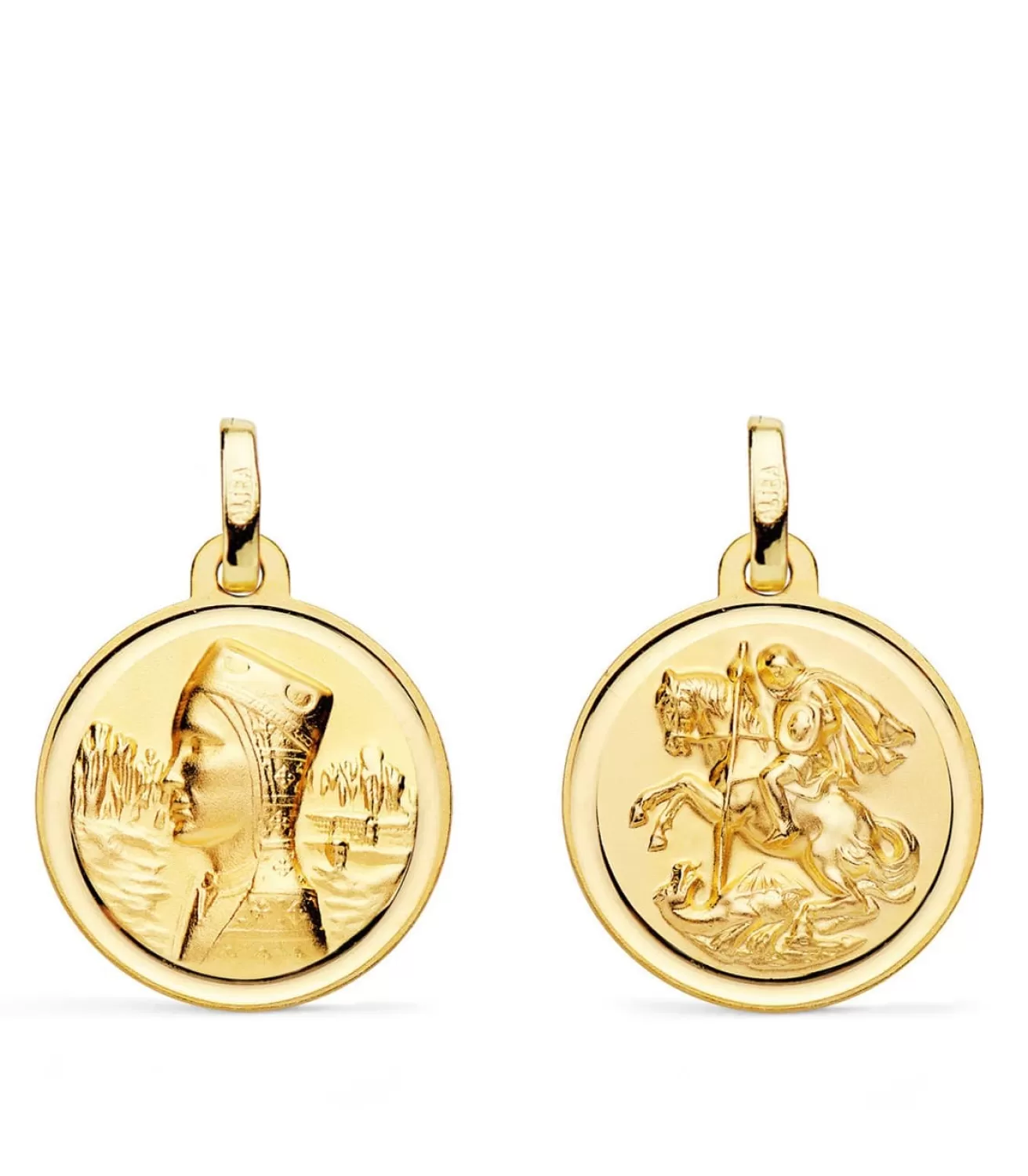 Escapulario V. Montserrat Y San Jorge Oro 18K 18 Mm Bisel<Alda Joyeros Cheap