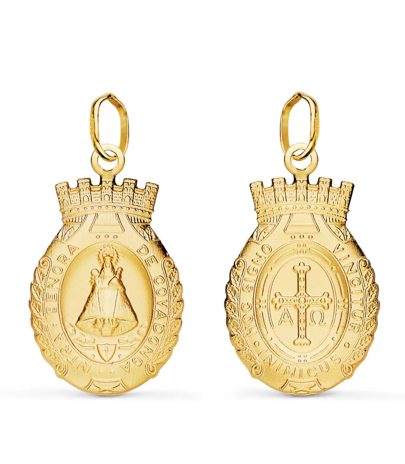 Escapulario Virgen De Covadonga Escudo Oro 18K 20Mm<Alda Joyeros Best