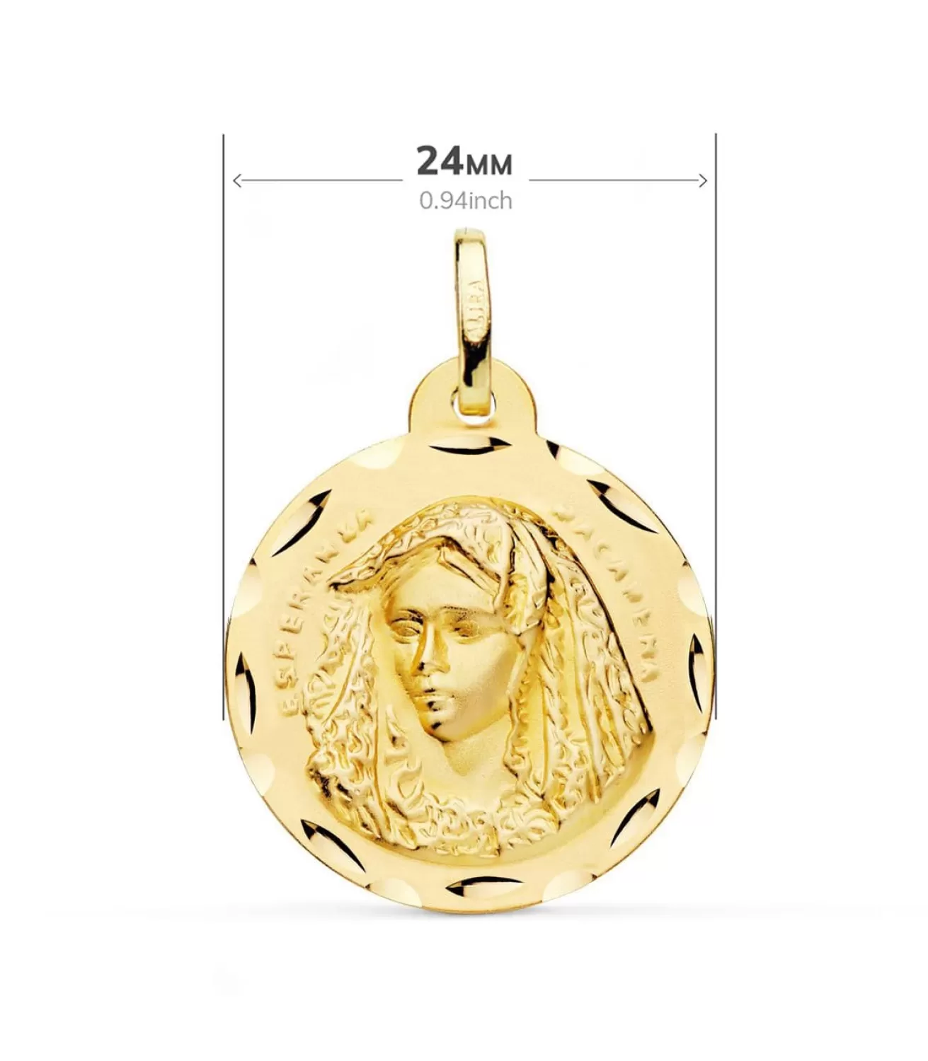 Escapulario Virgen Macarena Y Gran Poder Oro 18 K 24Mm<Alda Joyeros Online