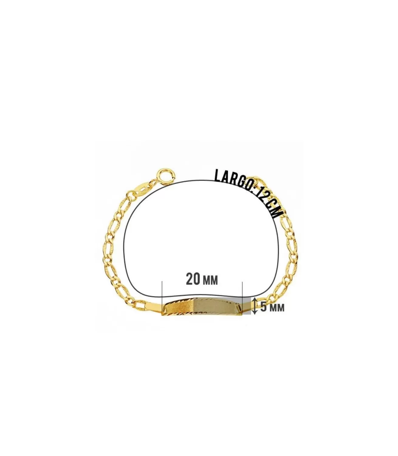 Esclava Bebé Oro 18 Ktes - Eslabon 1X1 Tallado<Alda Joyeros Outlet