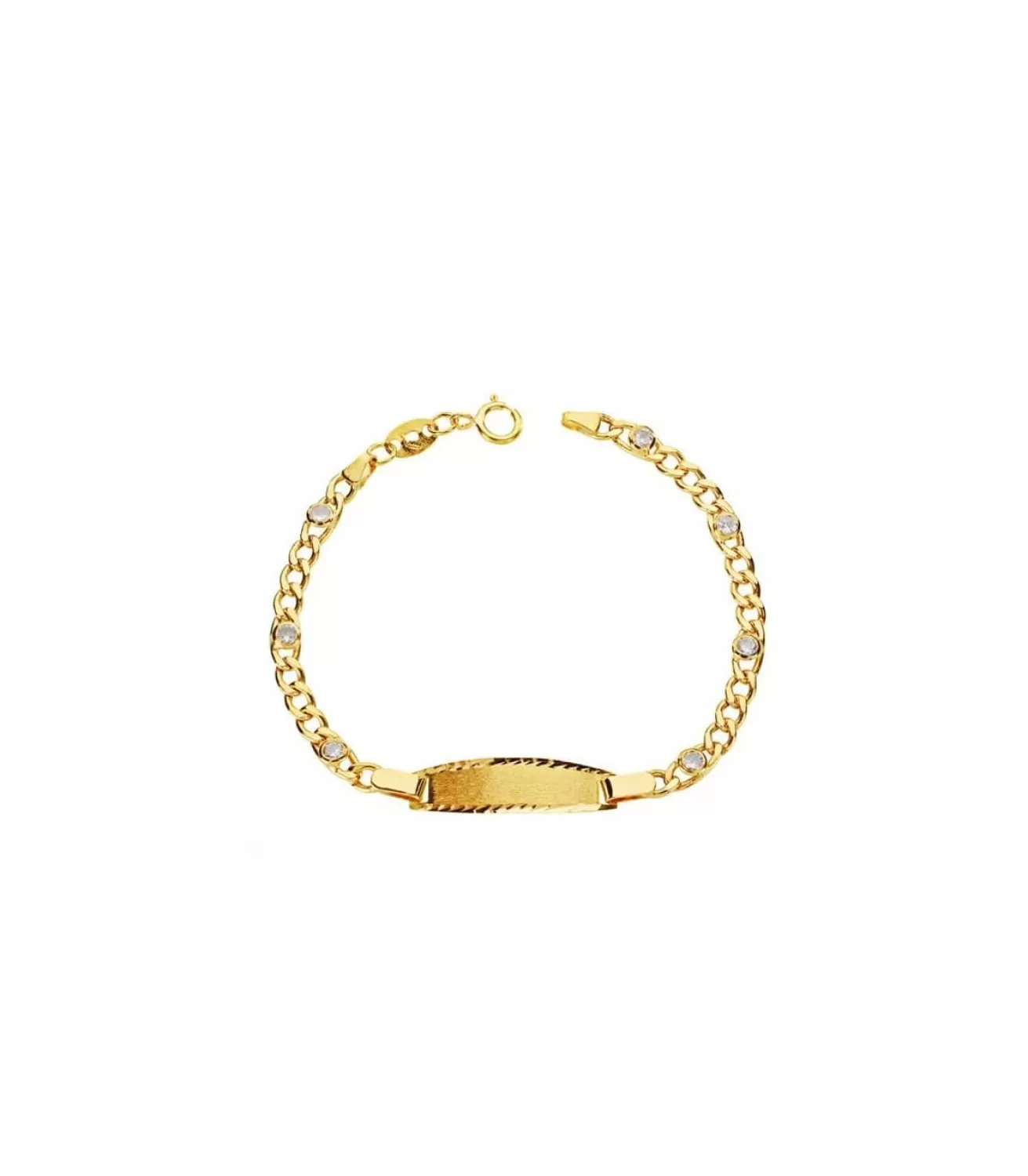 Esclava Bebé Oro 18Ktes - Eslabon 3X1 Circonitas<Alda Joyeros Cheap
