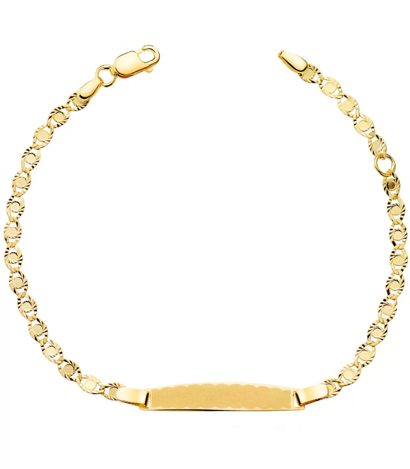 Esclava Eslabones Tallados 16.5Cm Oro 18K<Alda Joyeros Discount