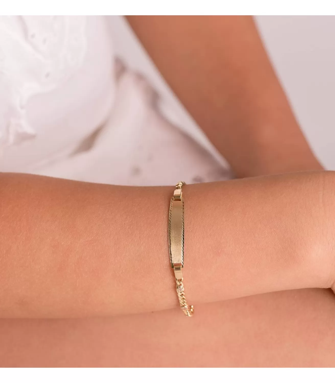 Esclava Oro Amarillo 18K Ingrid Circonitas 17Cm<Alda Joyeros New
