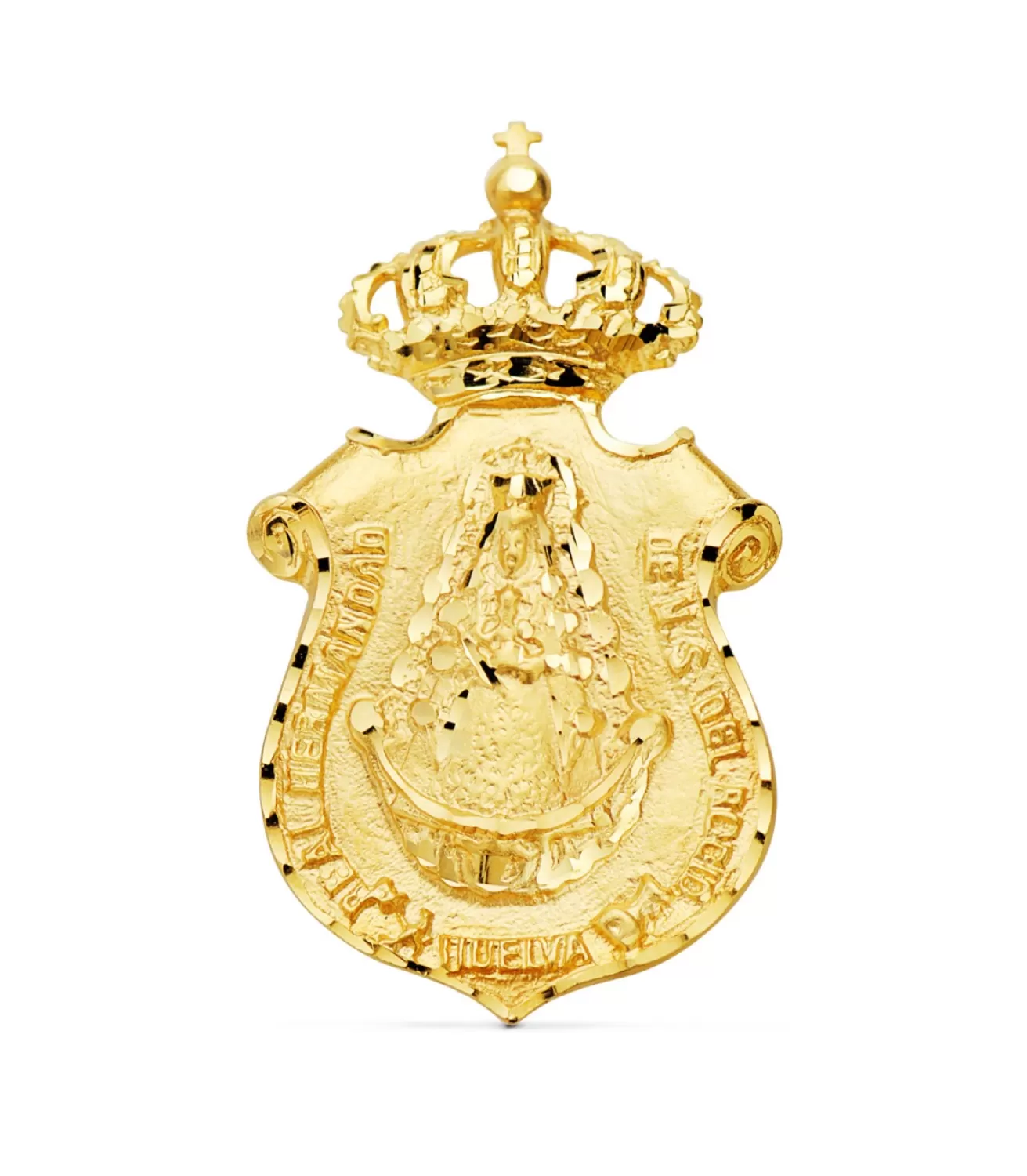 Escudo Huelva Virgen Del Rocio Oro 18K 46Mm<Alda Joyeros Best Sale