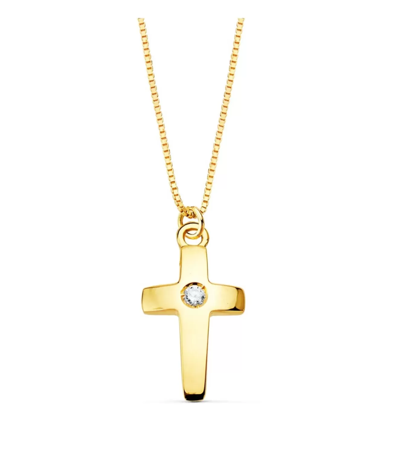 Gargantilla Cruz Diamante 0.015 Qt. Oro 18K<Alda Joyeros Cheap