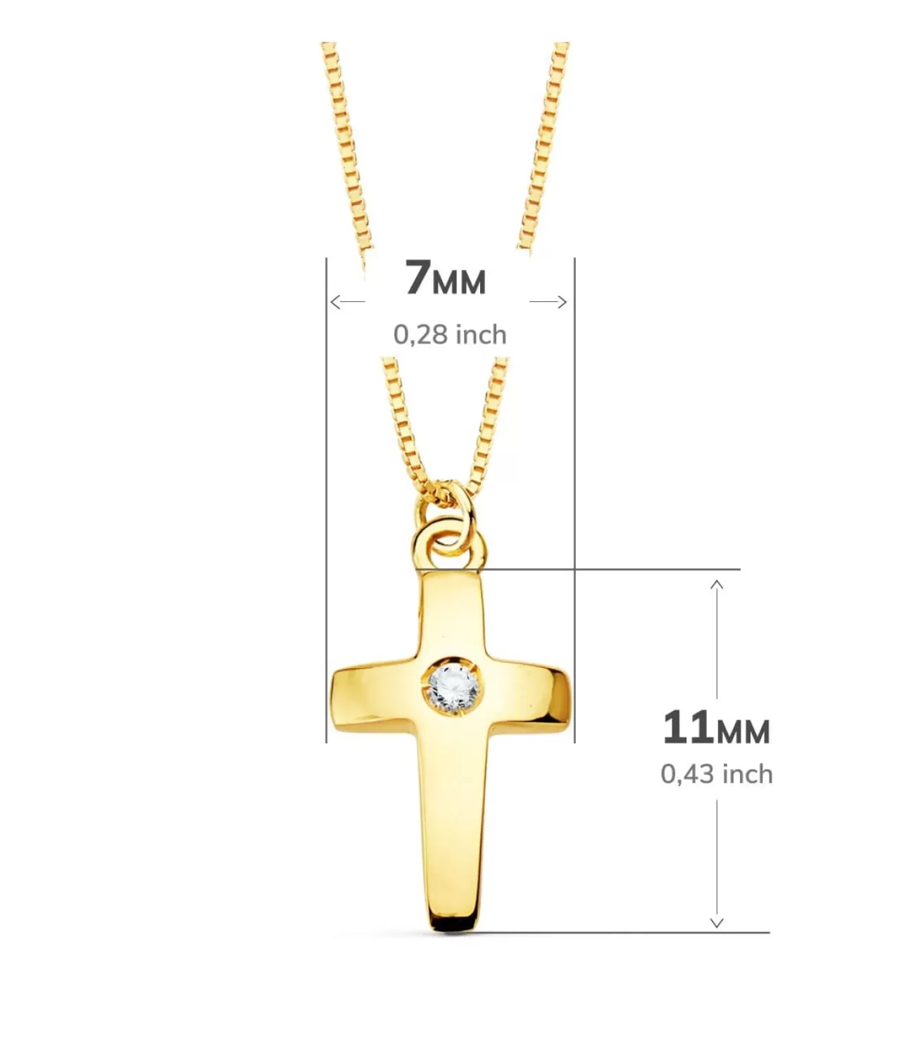 Gargantilla Cruz Diamante 0.015 Qt. Oro 18K<Alda Joyeros Cheap