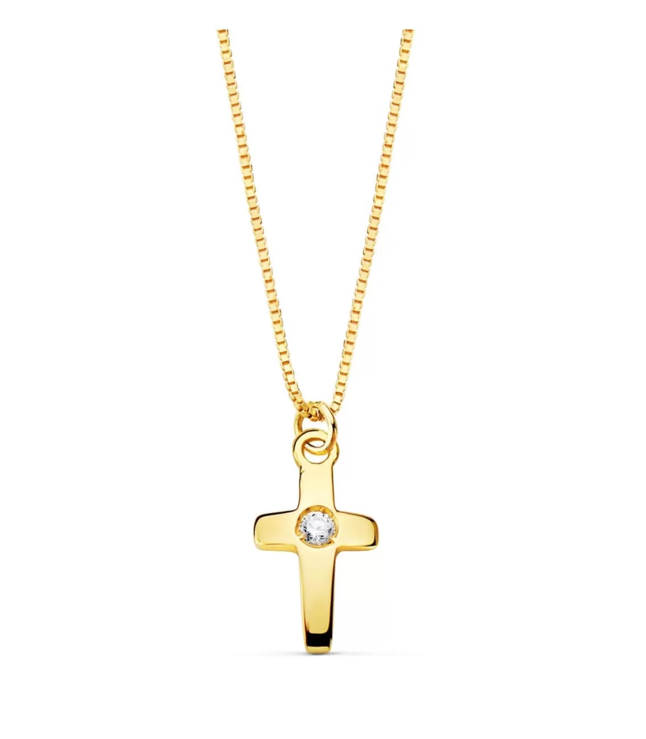 Gargantilla Cruz Diamante 0.015 Qtes. Oa 18K<Alda Joyeros Discount