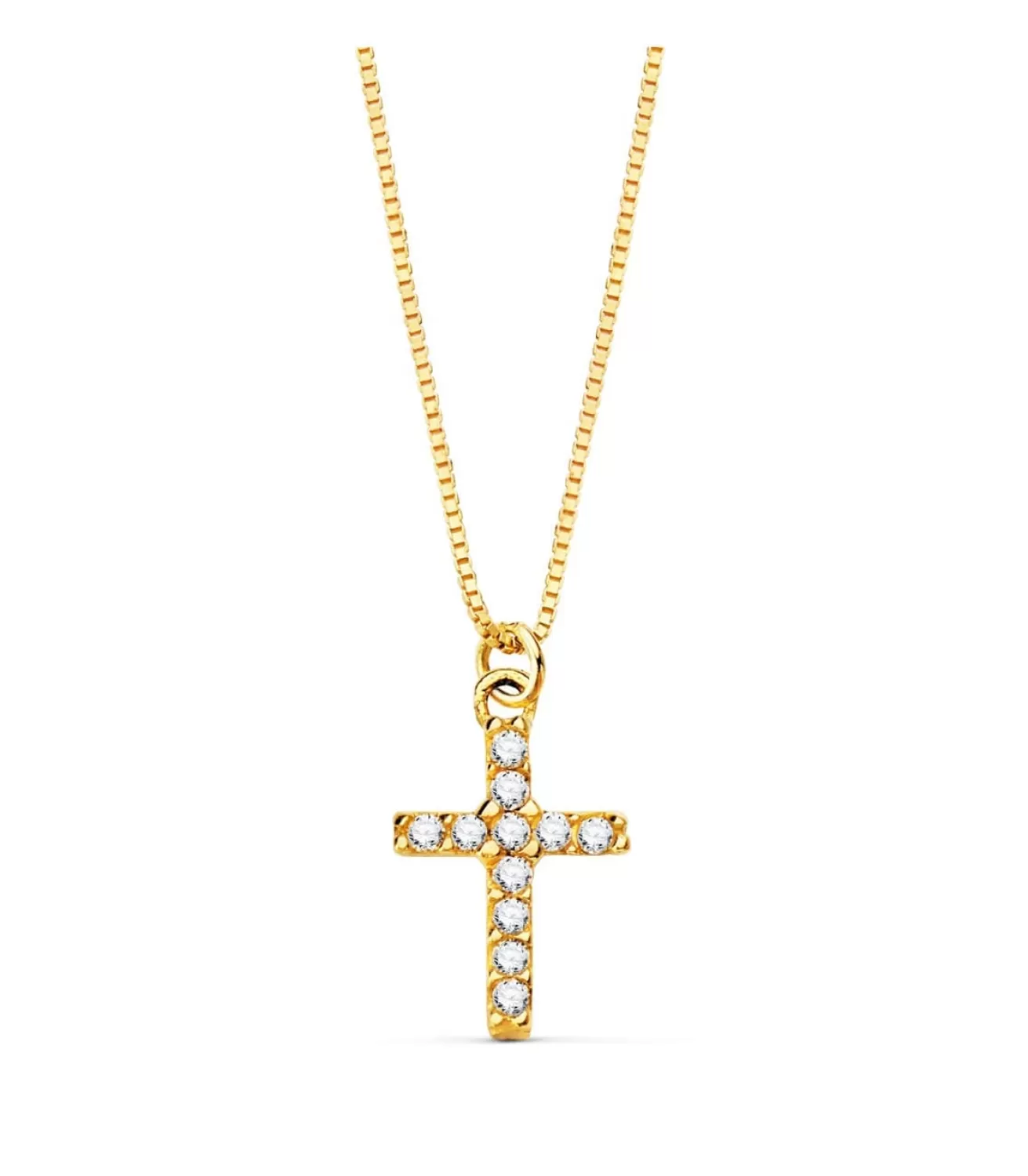 Gargantilla Cruz Diamante 0.050 Qtes. Oa 18K<Alda Joyeros Fashion