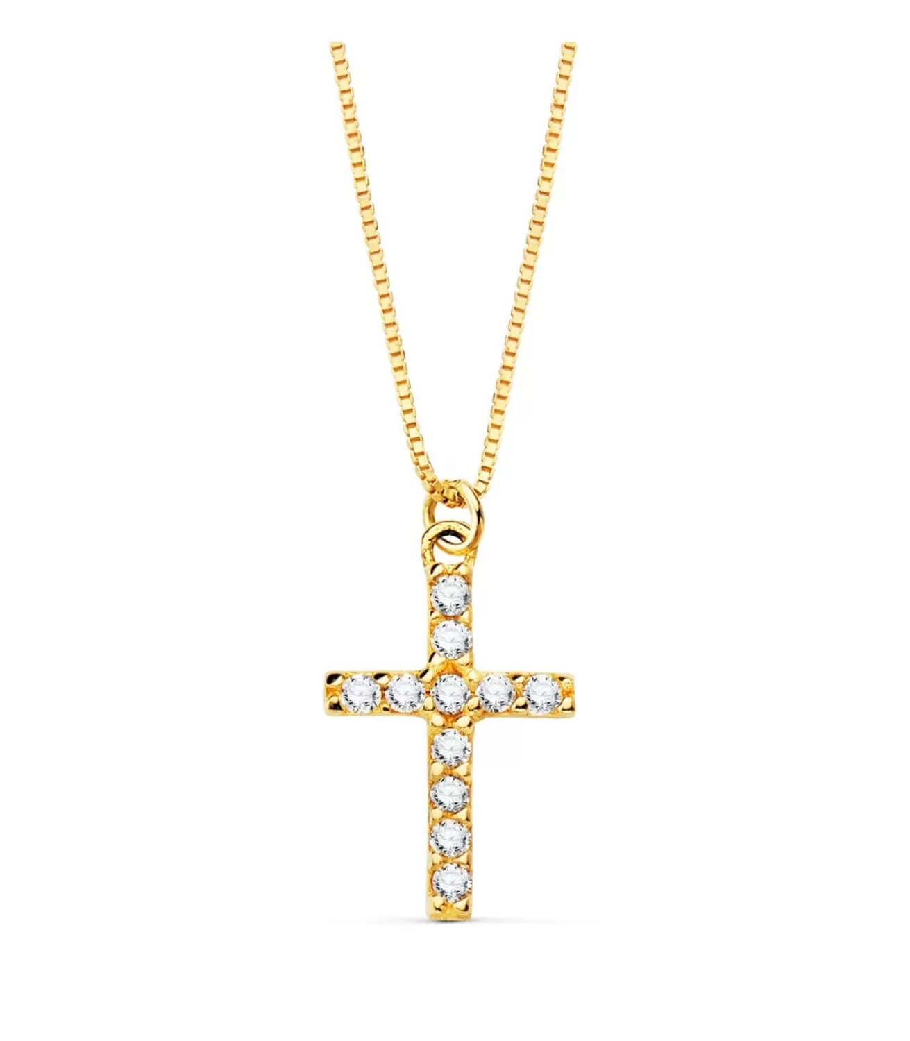 Gargantilla Cruz Diamante 0.090 Qtes. Oa 18K<Alda Joyeros Flash Sale