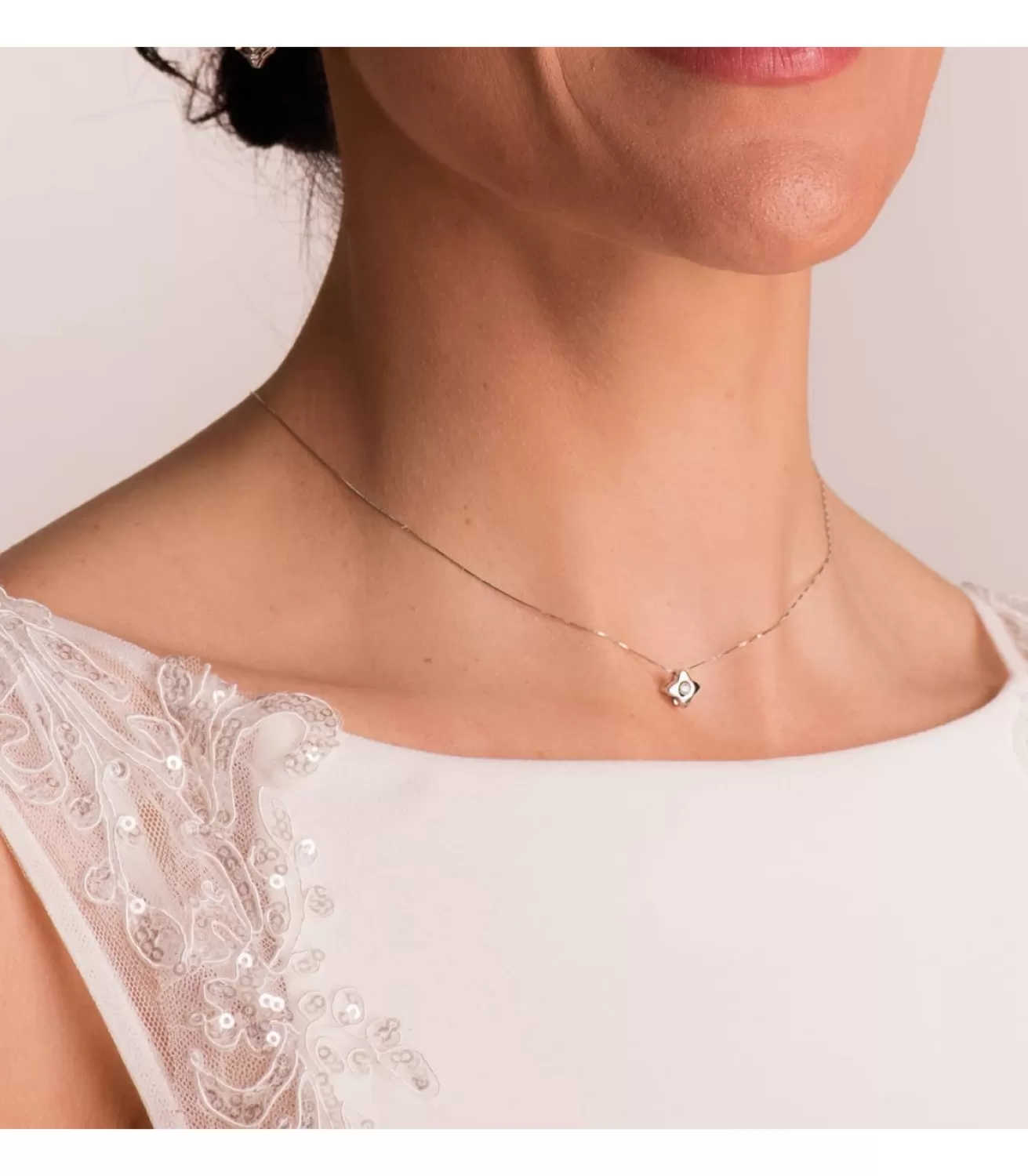 Gargantilla Estrella Diamantes 0.050 Qtes. Ob 18K<Alda Joyeros Store