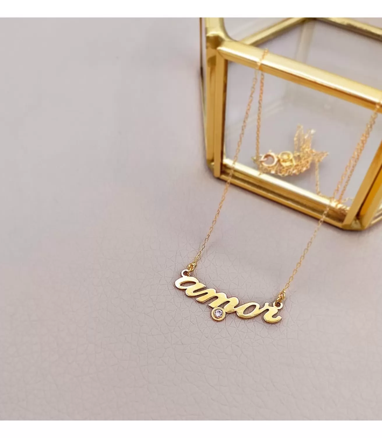 Gargantilla Mujer Oro Amarillo 18K Frase "Amor"<Alda Joyeros Discount