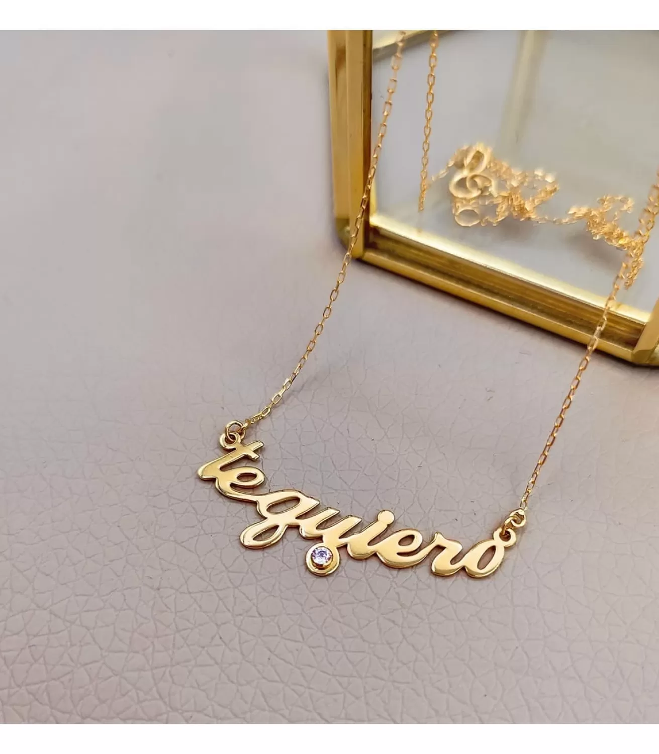 Gargantilla Mujer Oro Amarillo 18K Frase "Te Quiero"<Alda Joyeros Cheap