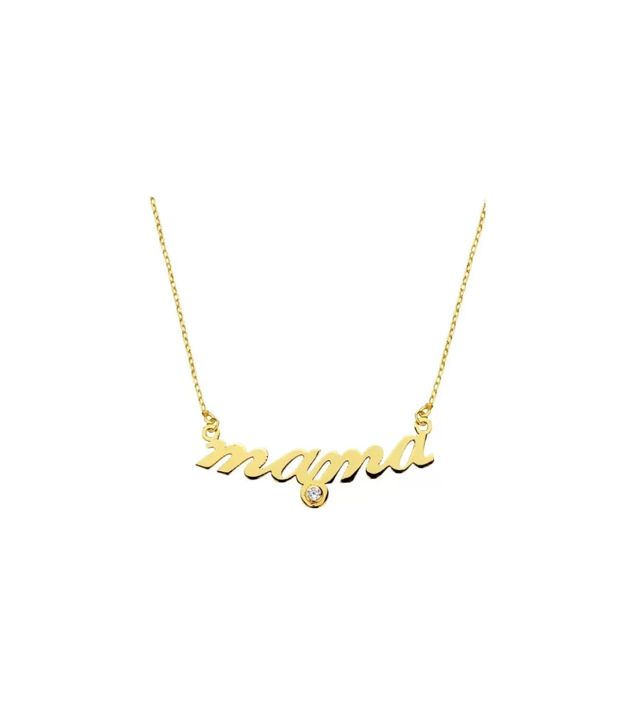 Gargantilla Mujer Oro Amarillo 18K Texto "Mama"<Alda Joyeros Clearance