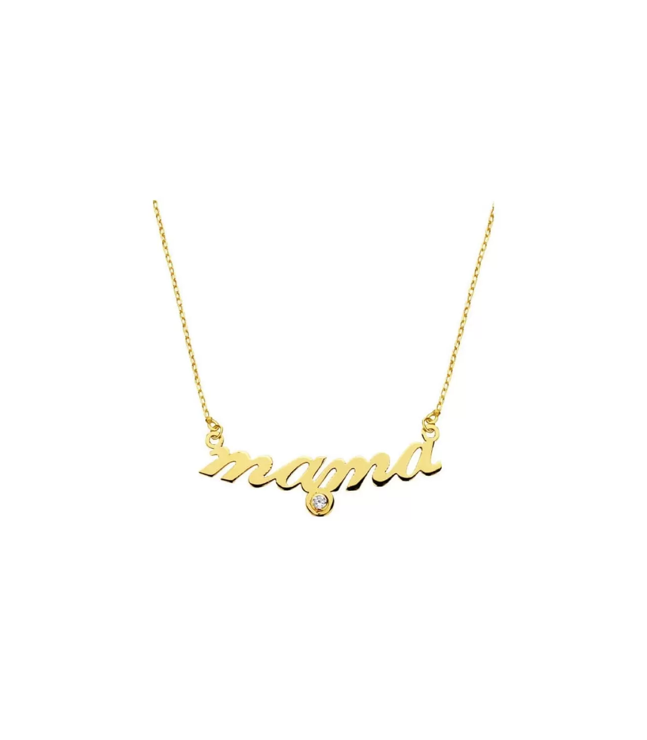 Gargantilla Mujer Oro Amarillo 9K Texto "Mama"<Alda Joyeros Cheap