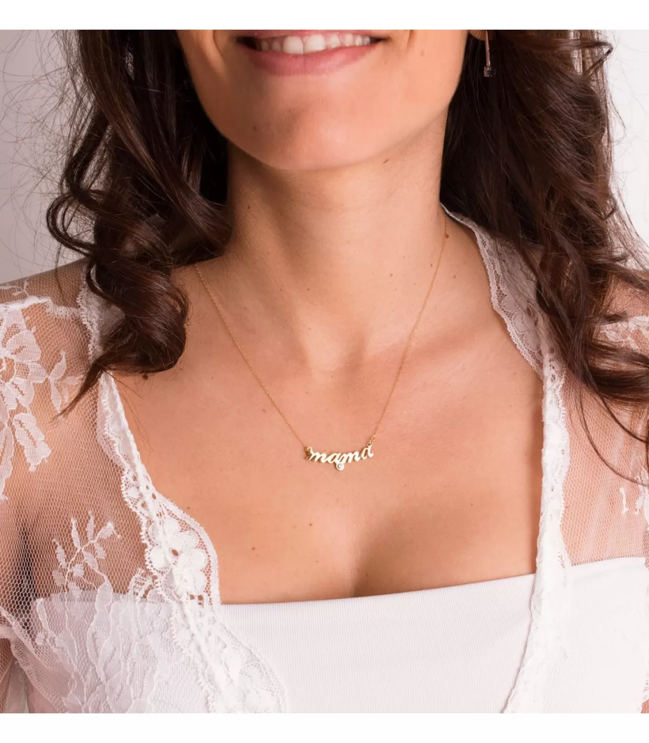 Gargantilla Mujer Oro Amarillo 9K Texto "Mama"<Alda Joyeros Cheap