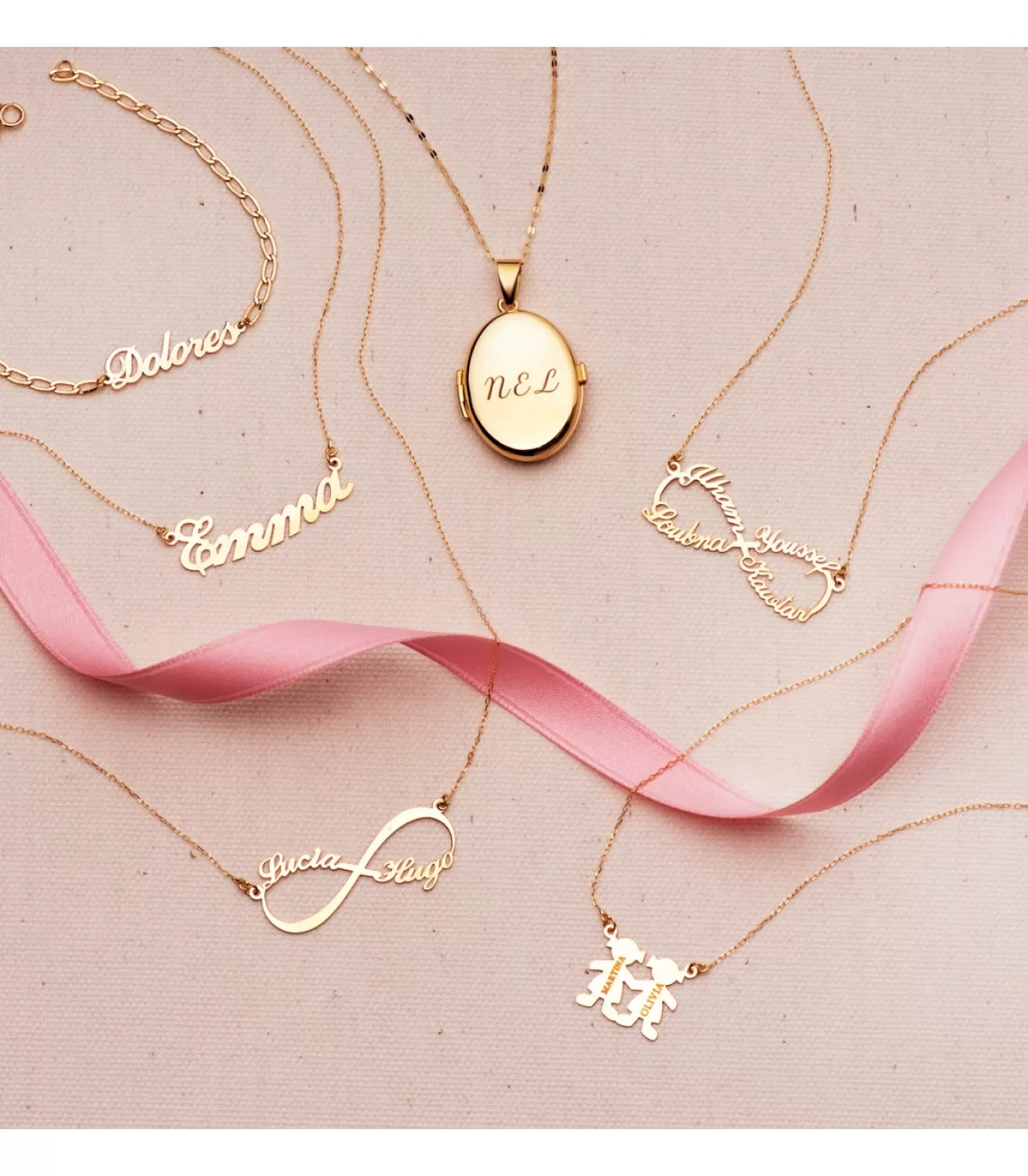 Gargantilla Nombre Personalizado Oro 18K<Alda Joyeros Shop