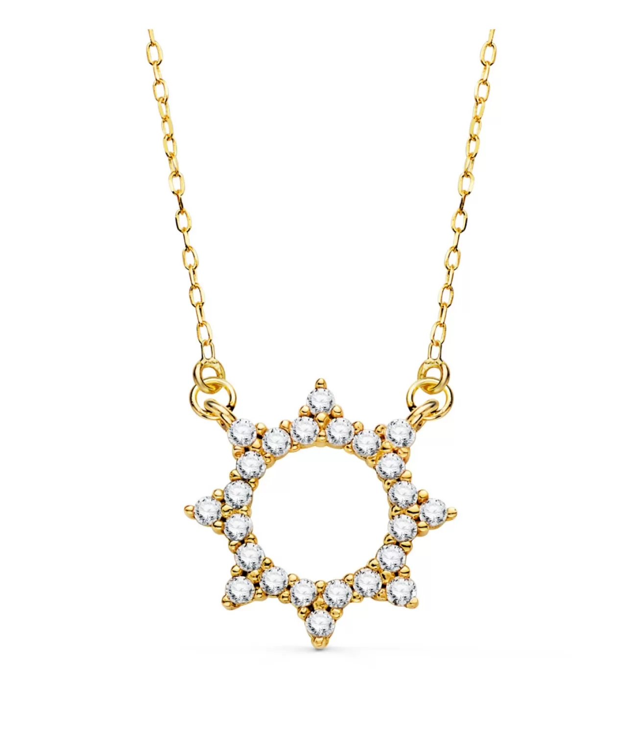 Gargantilla Oro 18K Sol Circonitas<Alda Joyeros Fashion