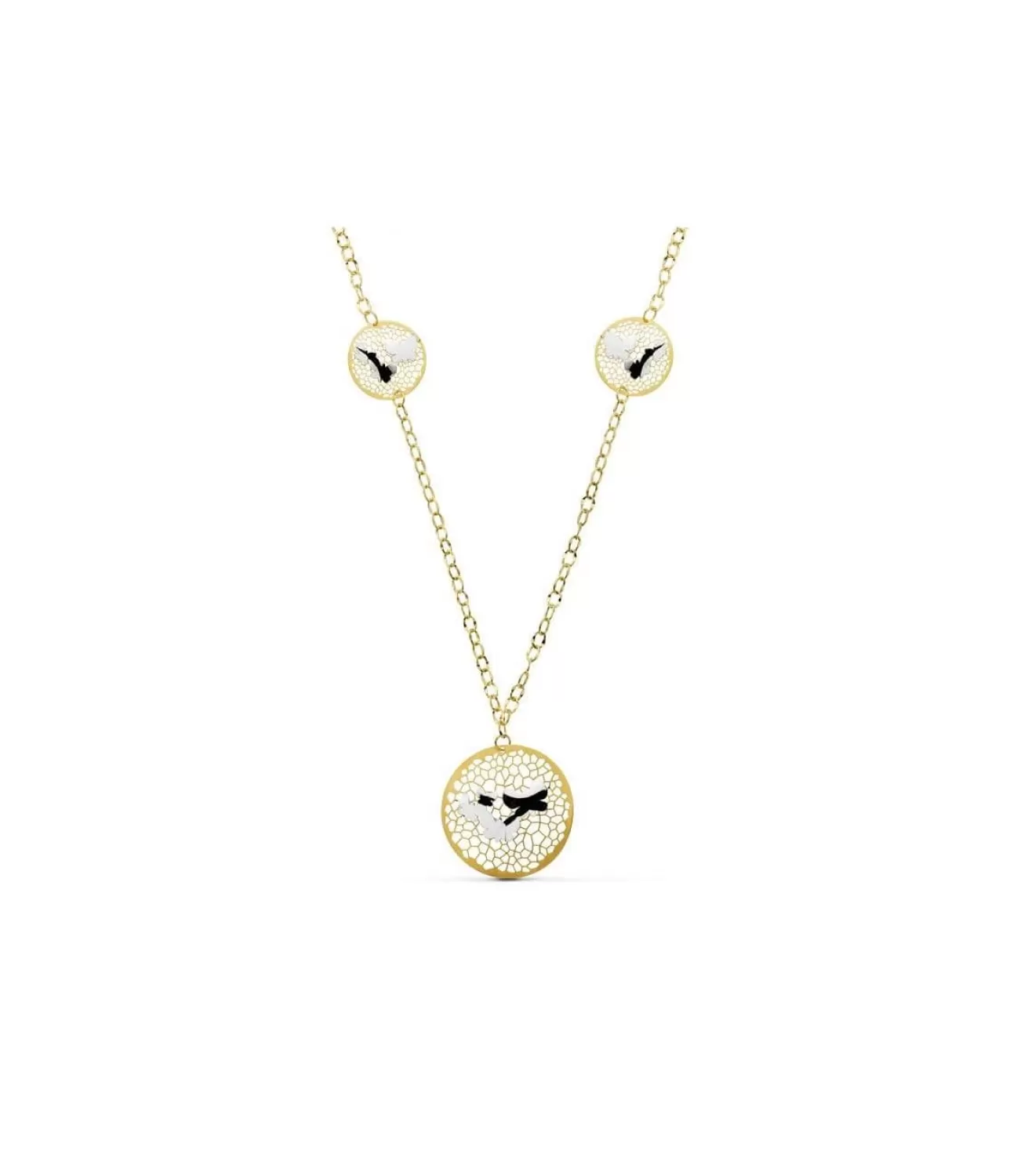 Gargantilla Oro Bicolor 18K Sweet Butterfly<Alda Joyeros Fashion