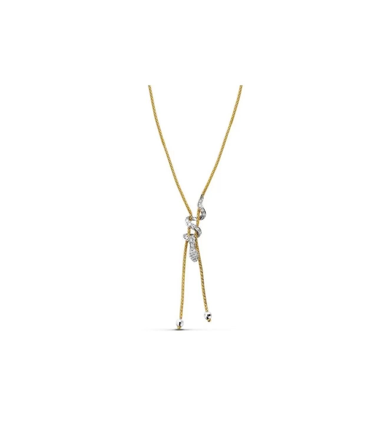 Gargantilla Oro Bicolor 18K White Snake<Alda Joyeros Best